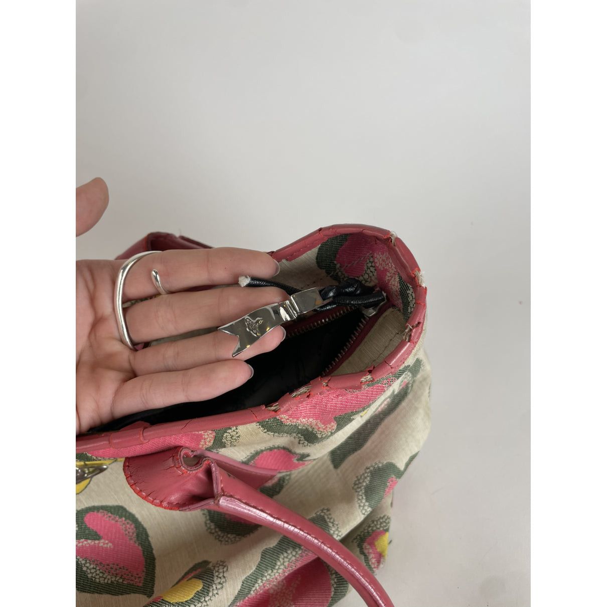 Vivienne Westwood Pink Leather Handbag Size ONE SIZE - 3 Thumbnail