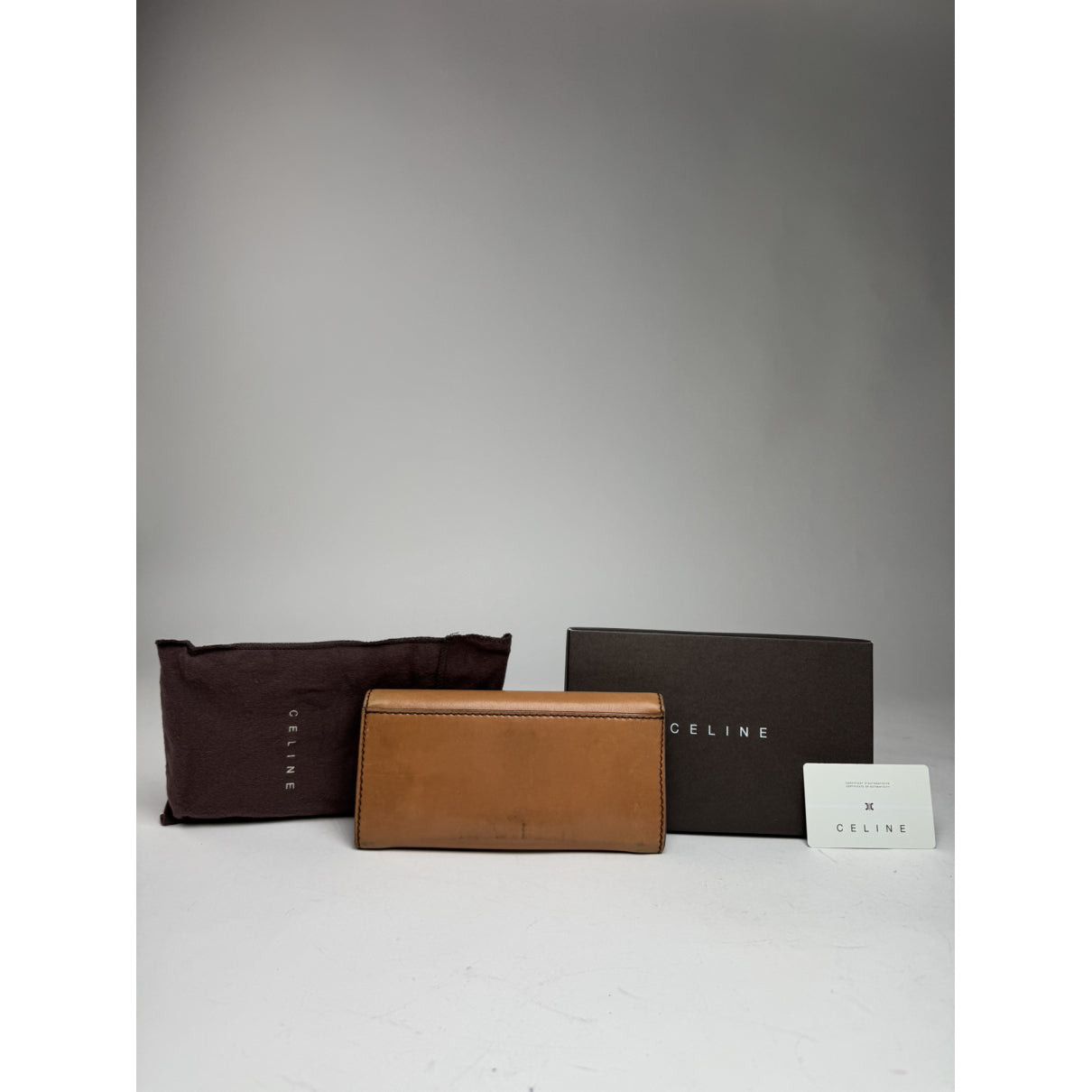 Celine Triomphe Brown Leather Wallet Size ONE SIZE - 3 Thumbnail