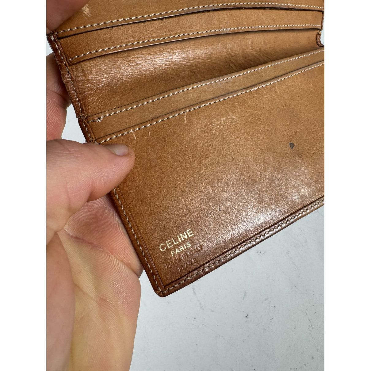 Celine Triomphe Brown Leather Wallet Size ONE SIZE - 3 Thumbnail