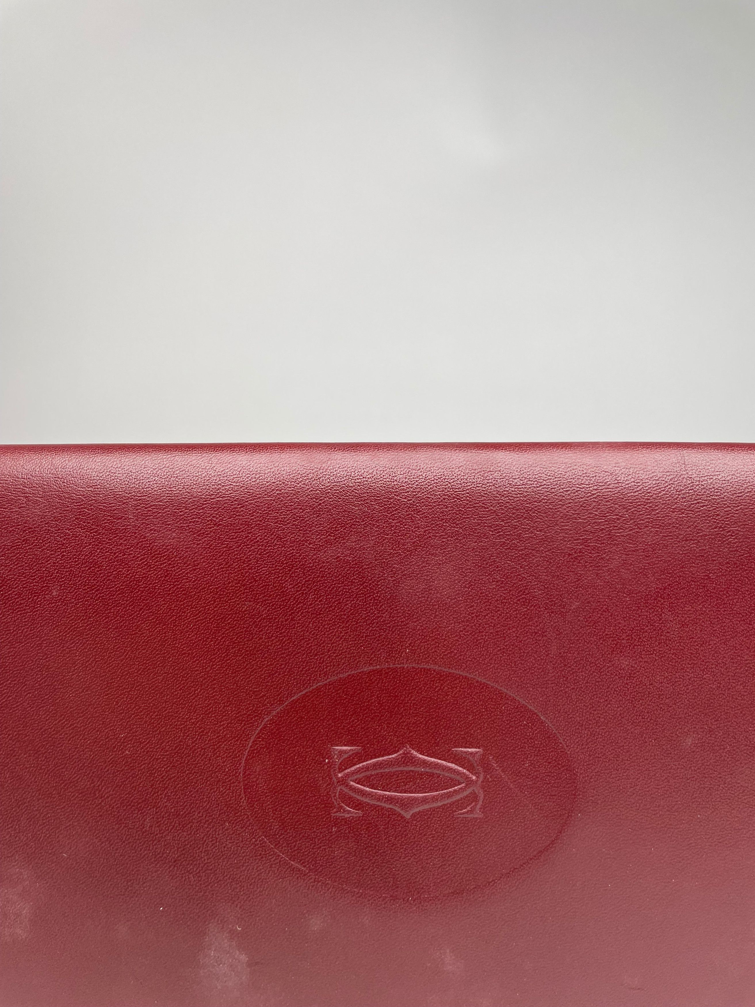 Cartier Vintage Leather ID Holder Burgundy Size ONE SIZE - 14 Thumbnail