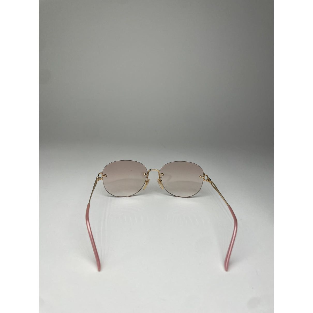 Balenciaga Pink Metal Sunglasses Size ONE SIZE - 3 Thumbnail