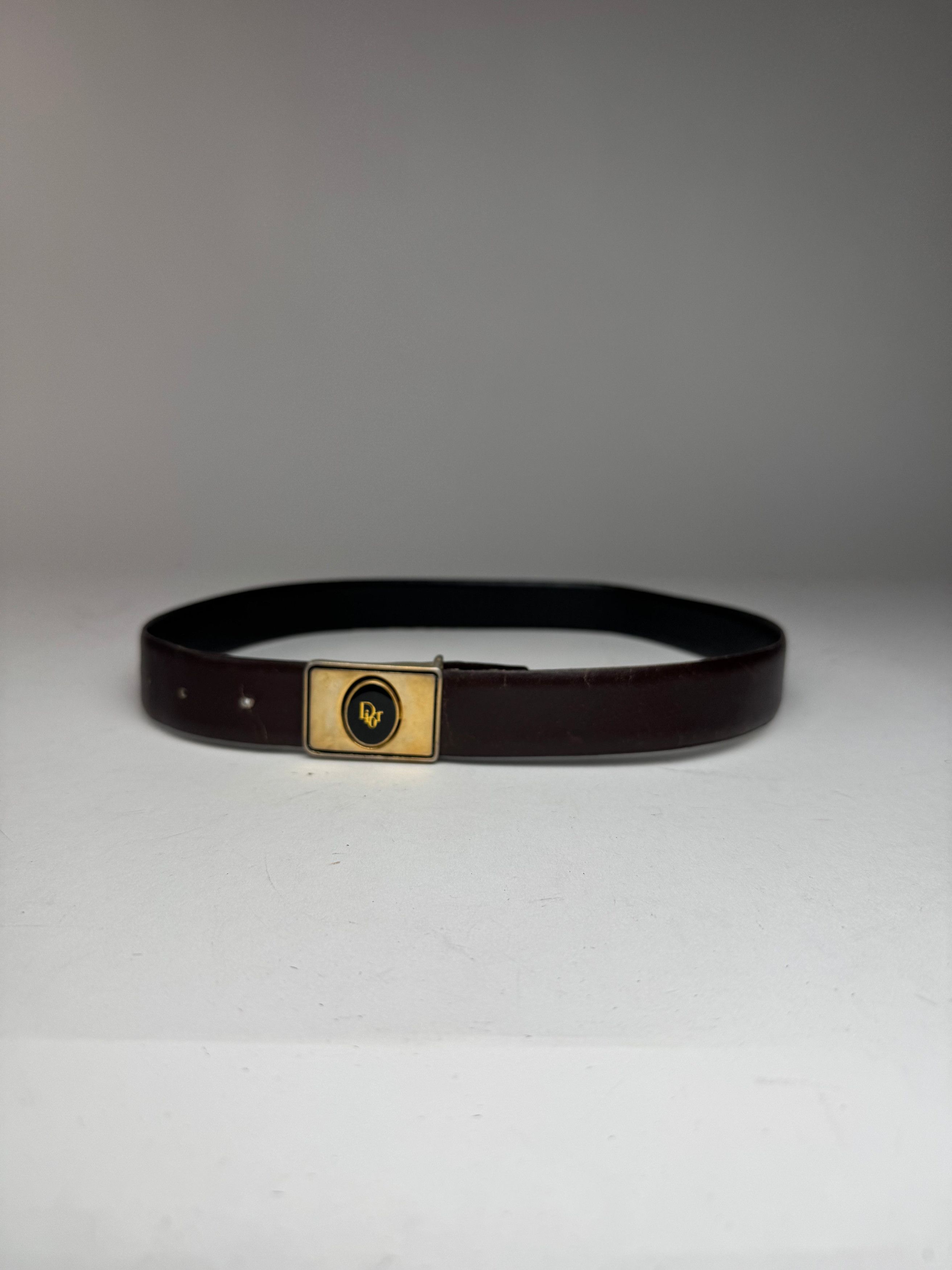 Dior Vintage Leather belt brown Size ONE SIZE - 4 Thumbnail