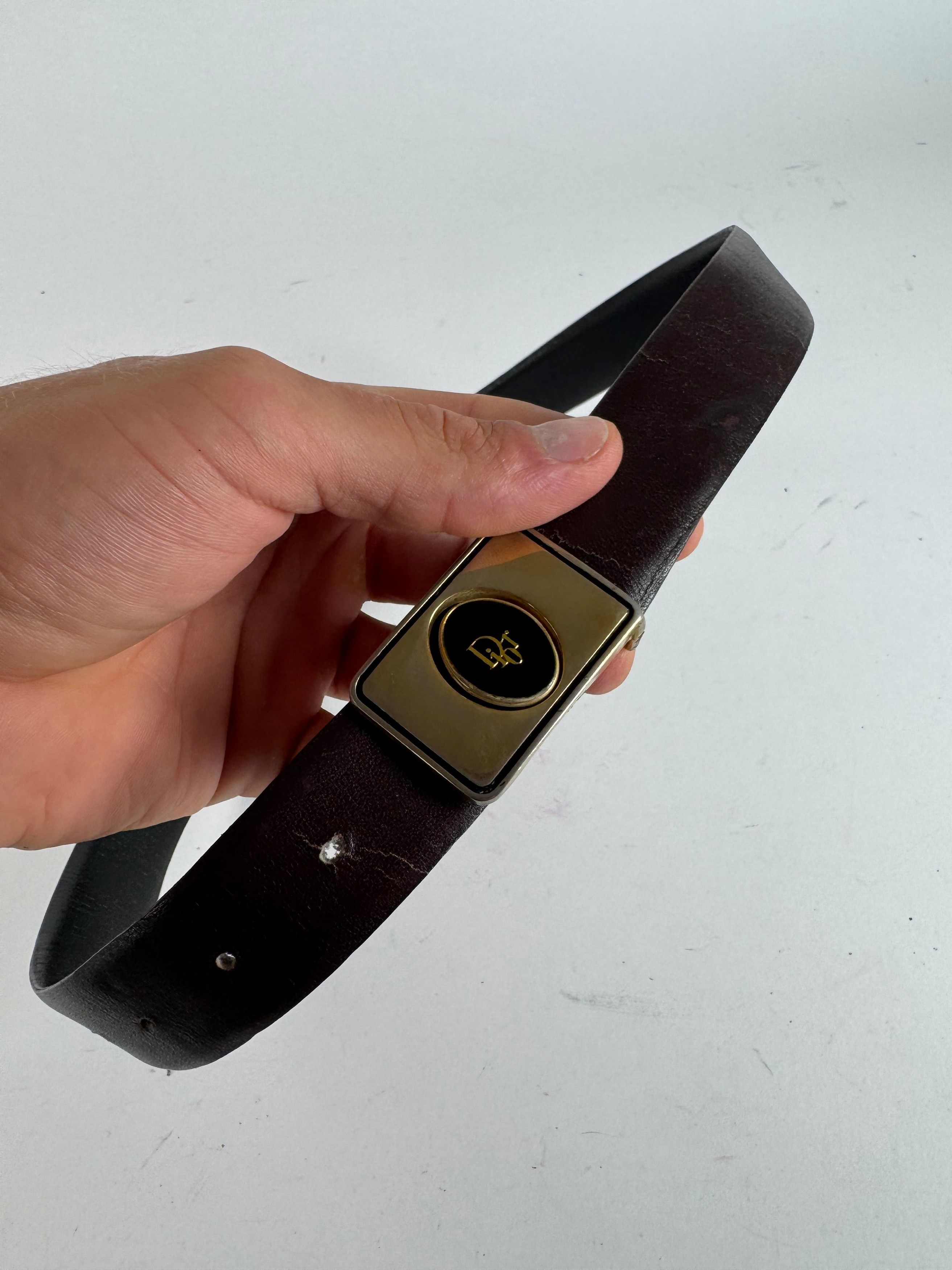Dior Vintage Leather belt brown Size ONE SIZE - 3 Thumbnail