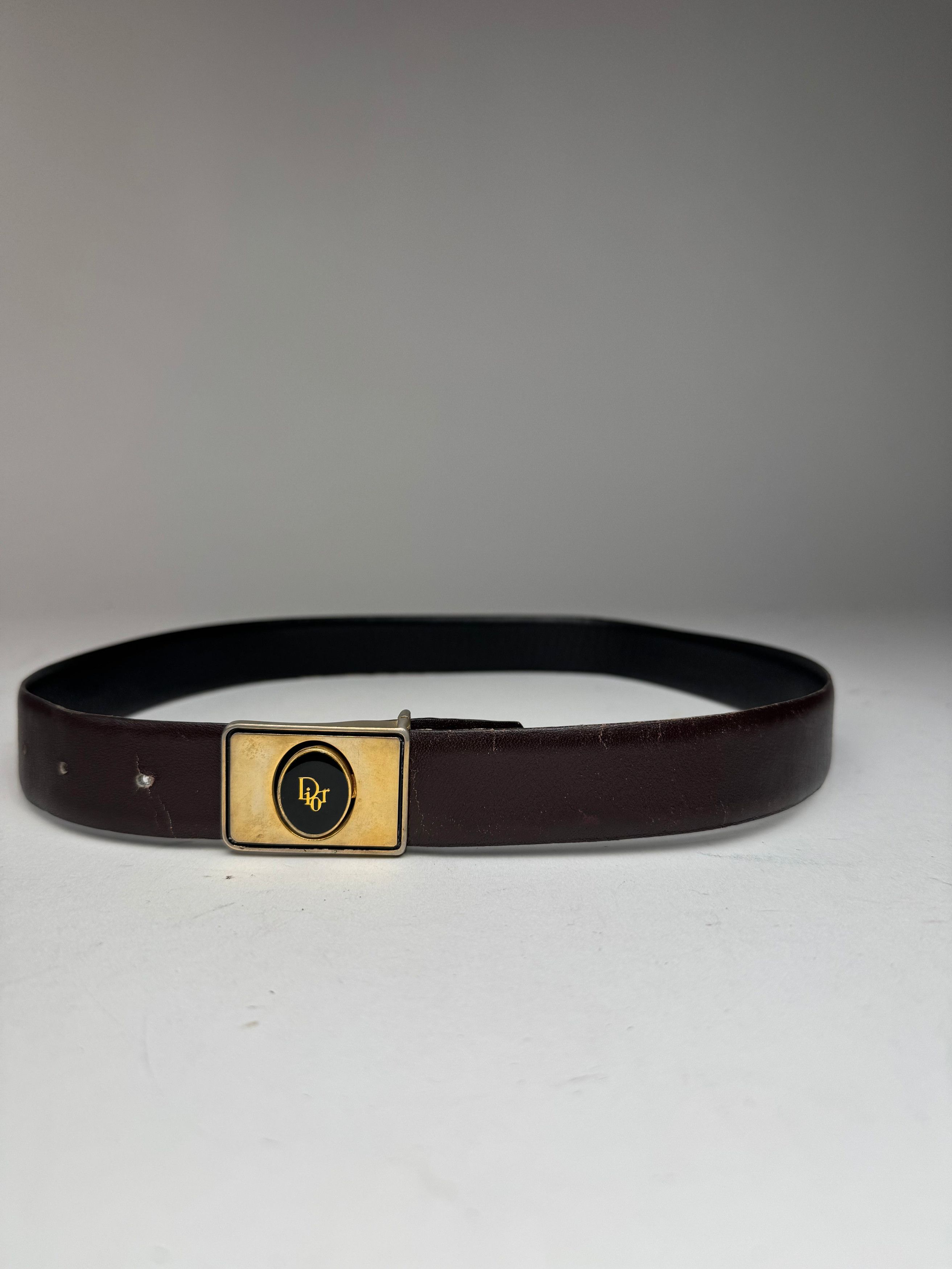 Dior Vintage Leather belt brown Size ONE SIZE - 8 Thumbnail