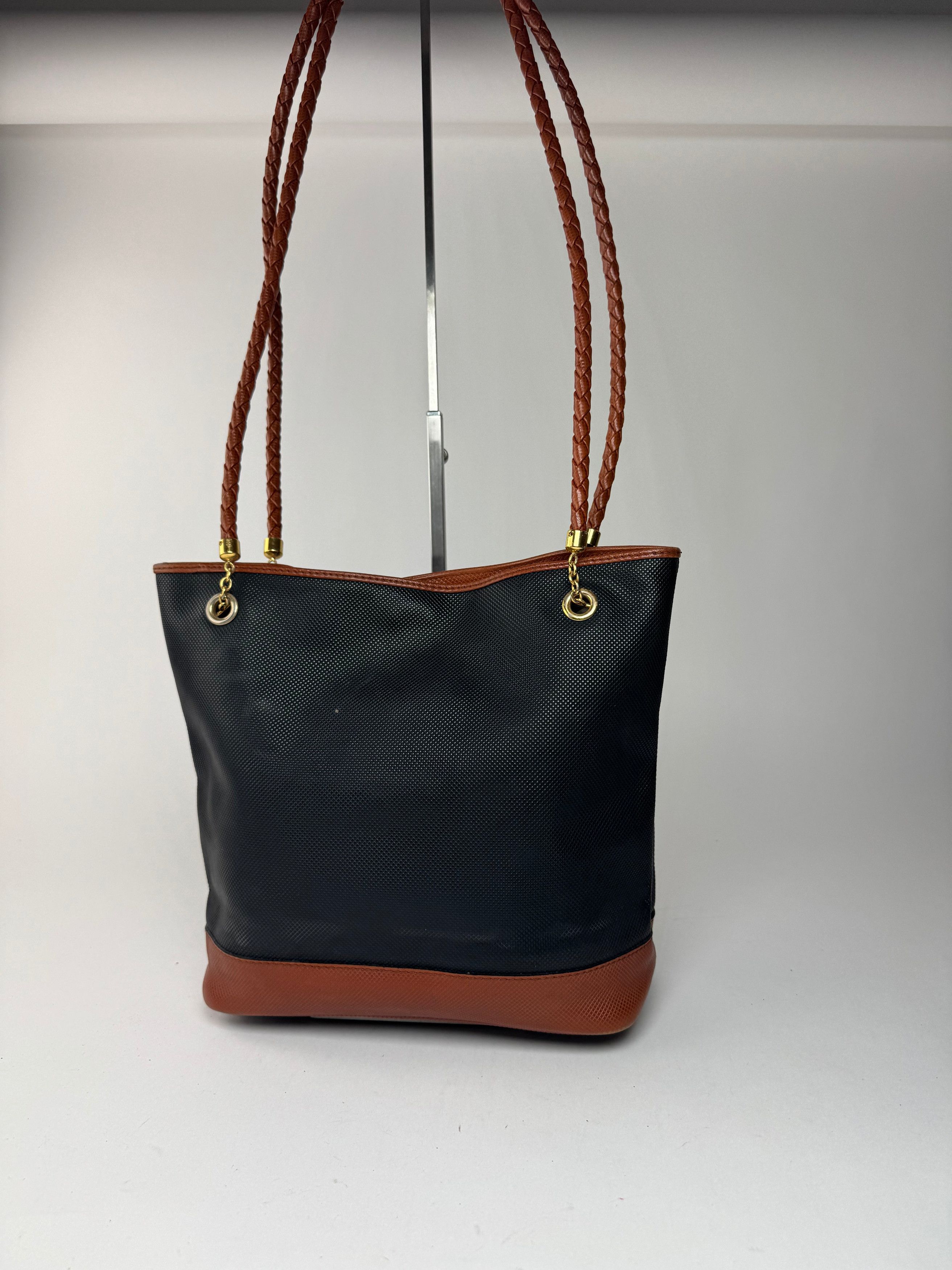 Bottega Veneta Vintage Leather shopper Bag black brown Size ONE SIZE - 8 Thumbnail