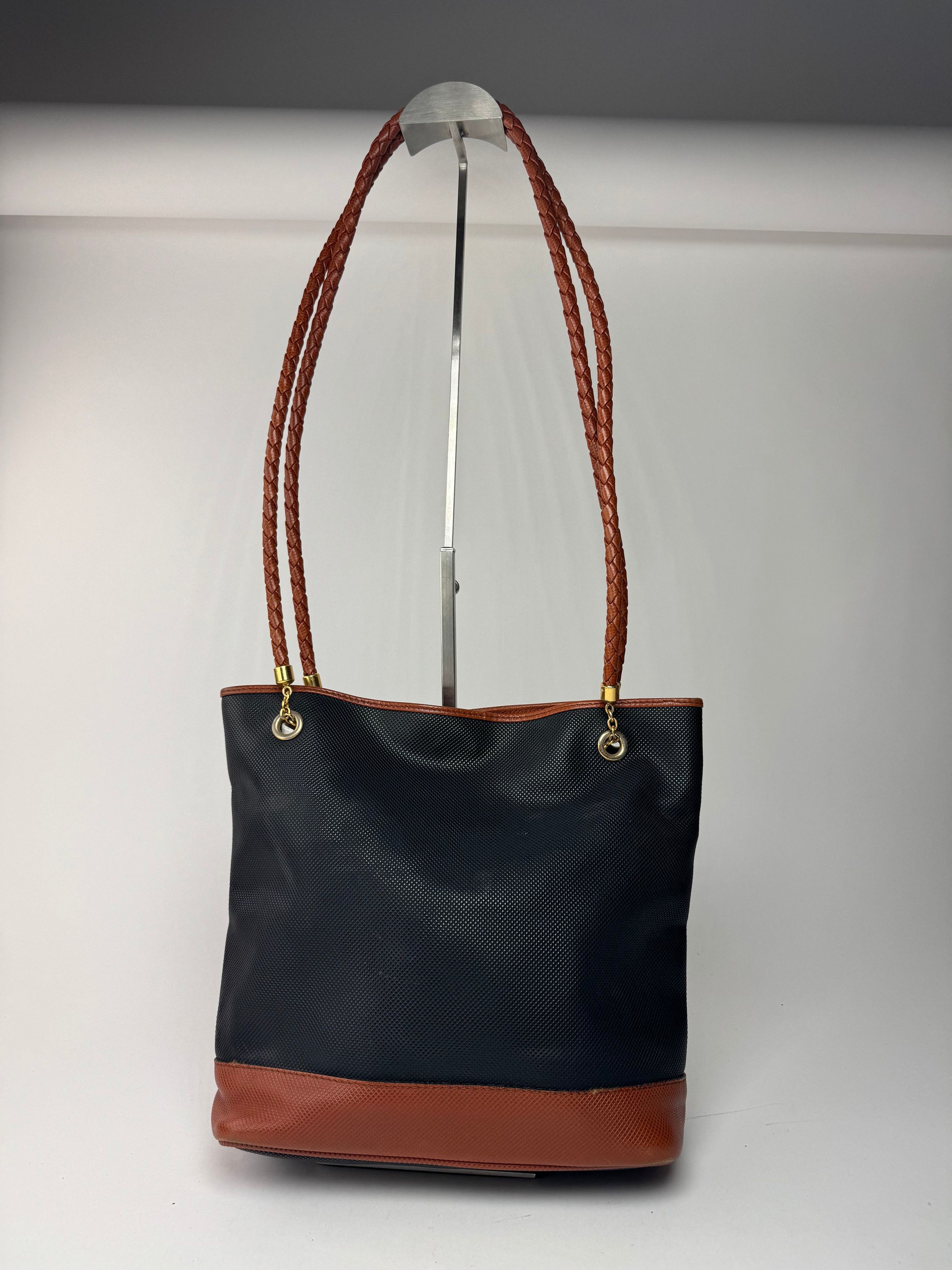 Bottega Veneta Vintage Leather shopper Bag black brown Size ONE SIZE - 4 Thumbnail
