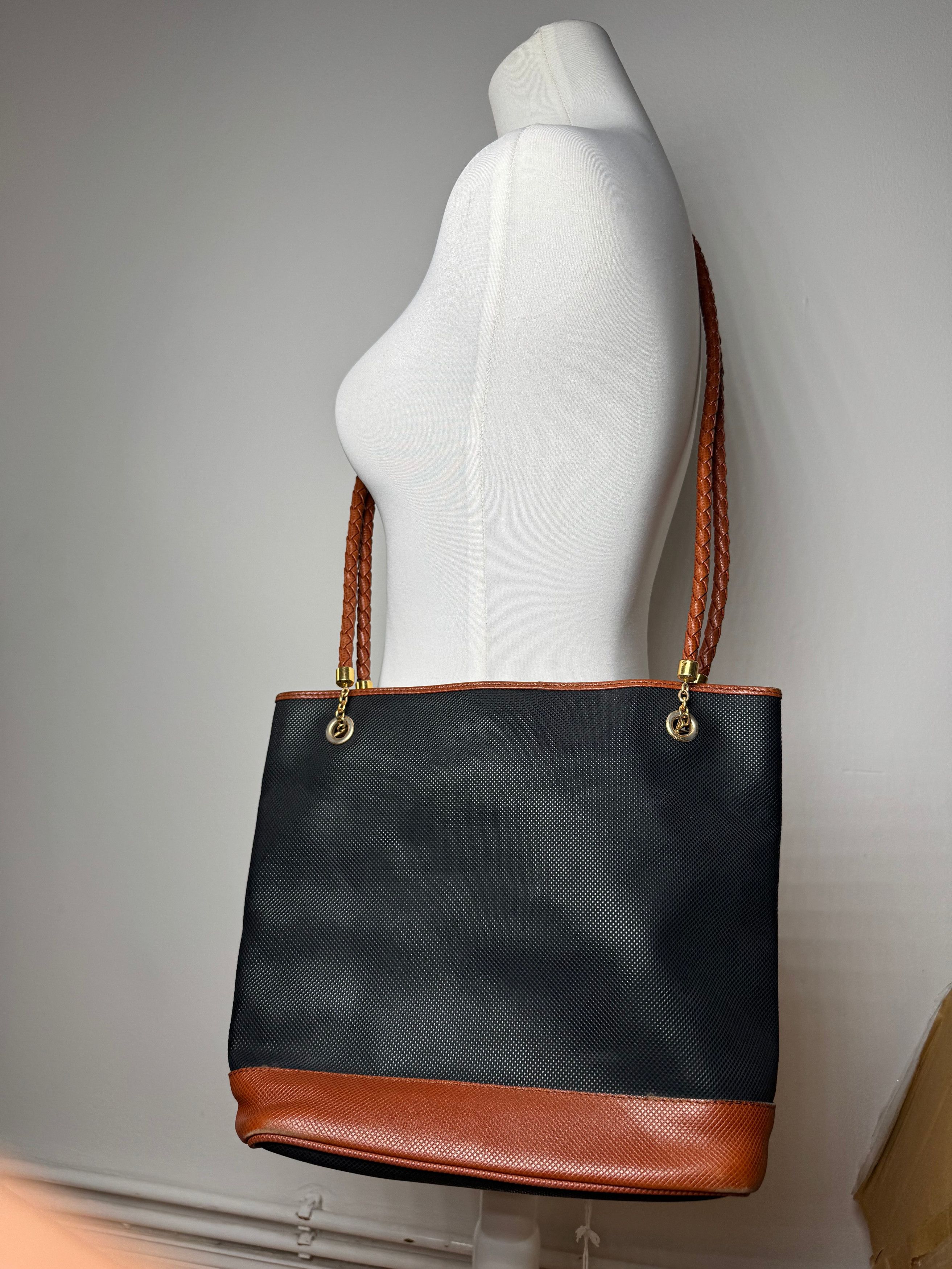 Bottega Veneta Vintage Leather shopper Bag black brown Size ONE SIZE - 7 Thumbnail