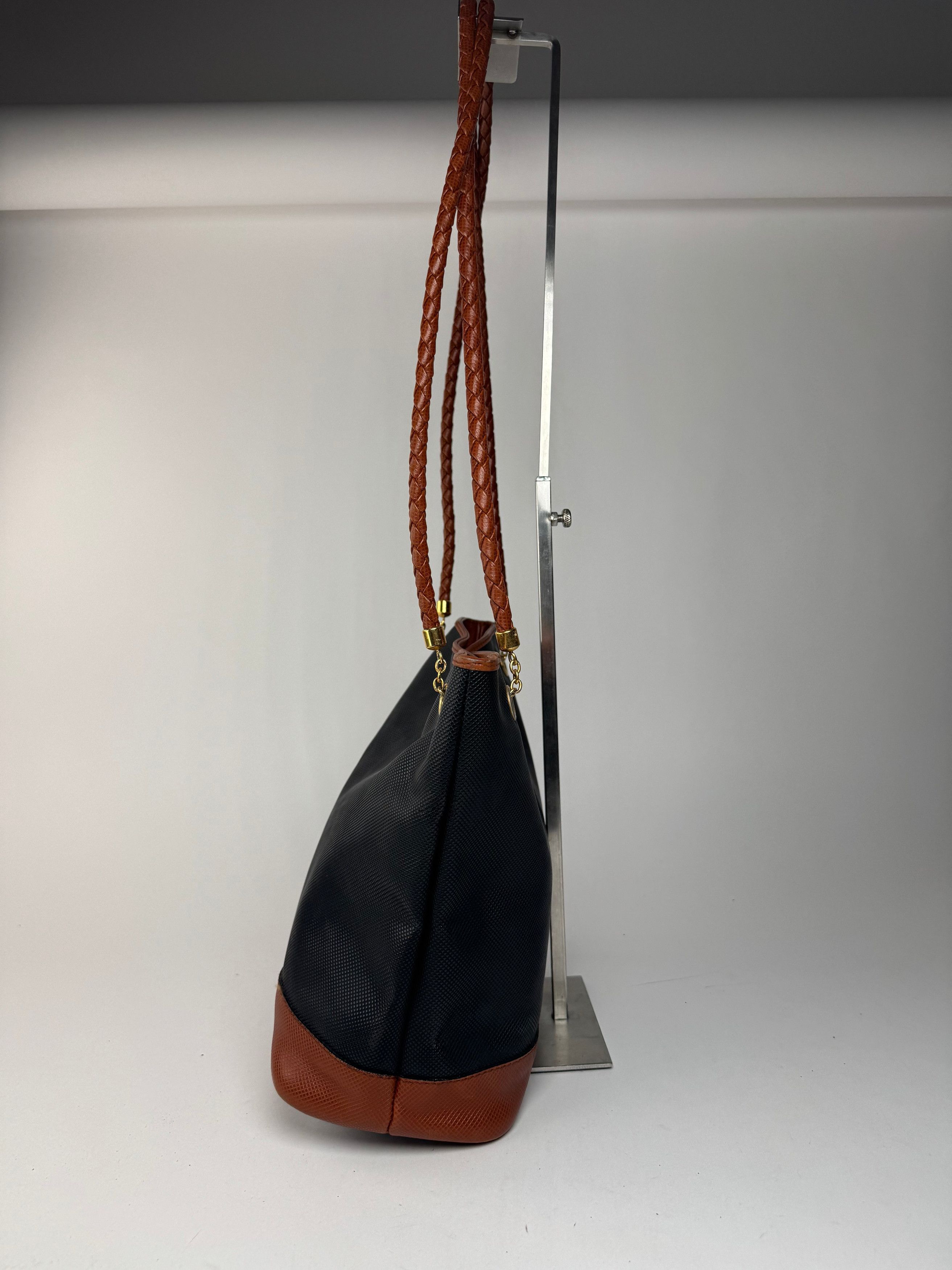 Bottega Veneta Vintage Leather shopper Bag black brown Size ONE SIZE - 6 Thumbnail