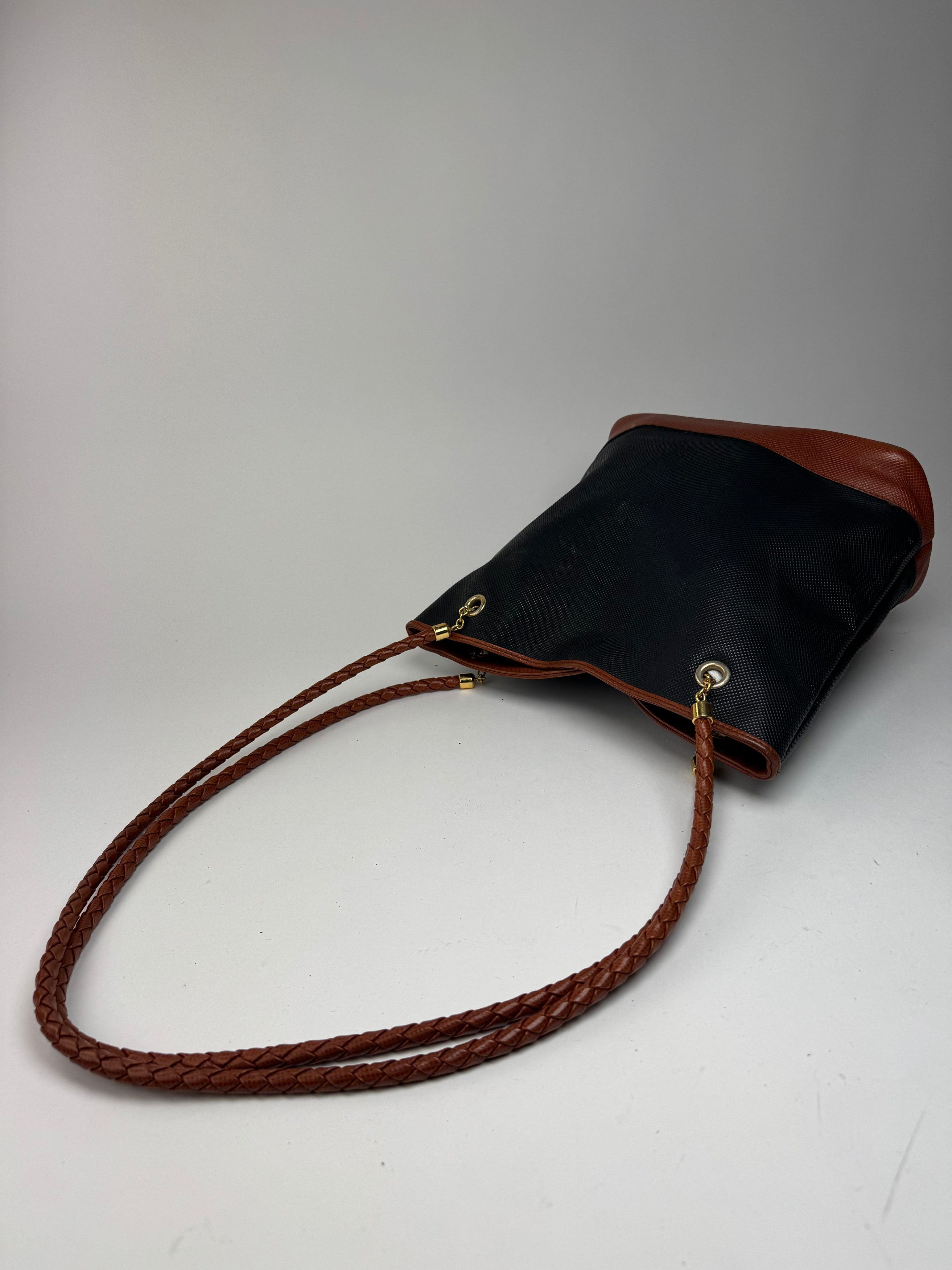 Bottega Veneta Vintage Leather shopper Bag black brown Size ONE SIZE - 10 Thumbnail