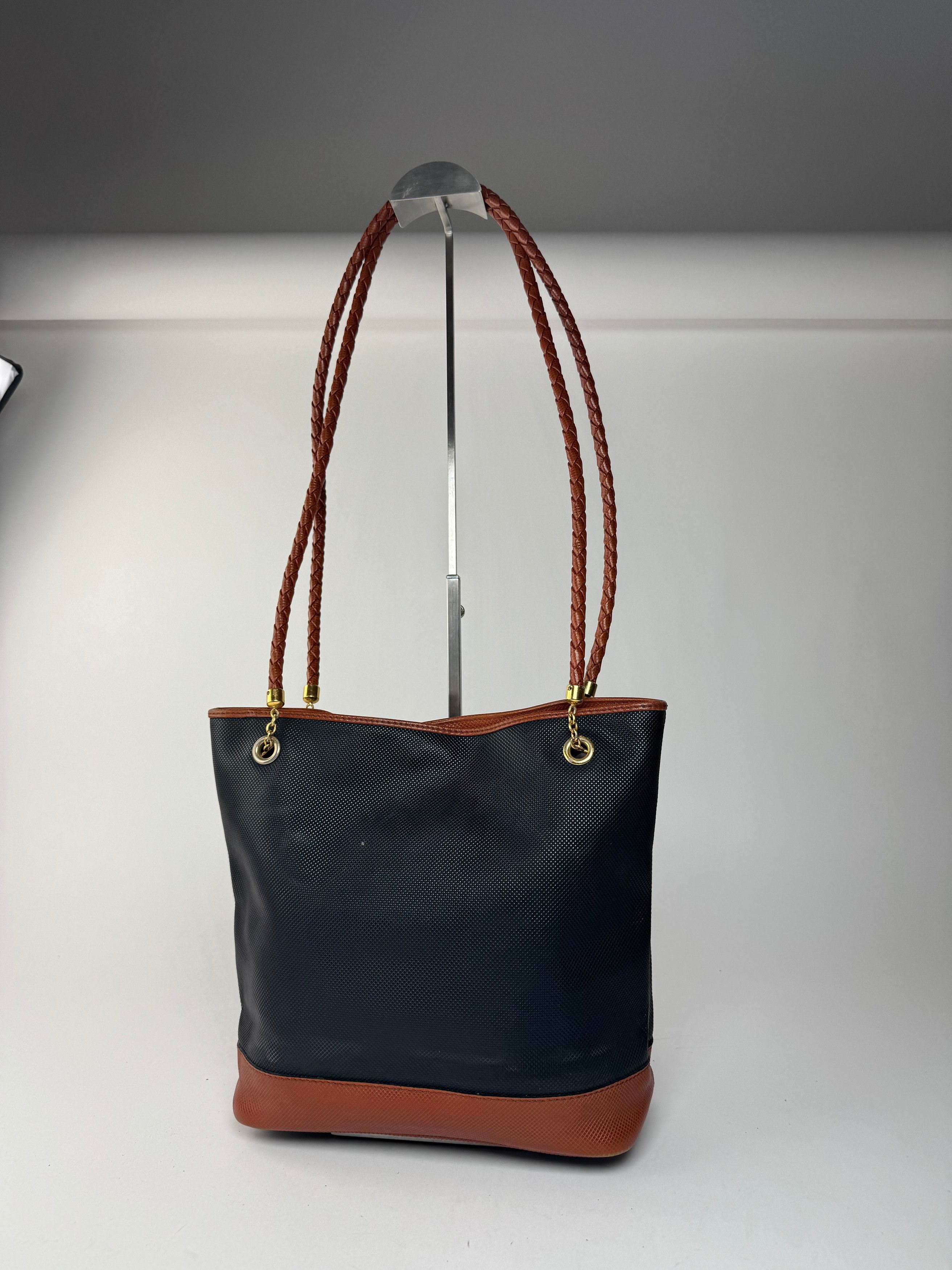 Bottega Veneta Vintage Leather shopper Bag black brown Size ONE SIZE - 9 Thumbnail
