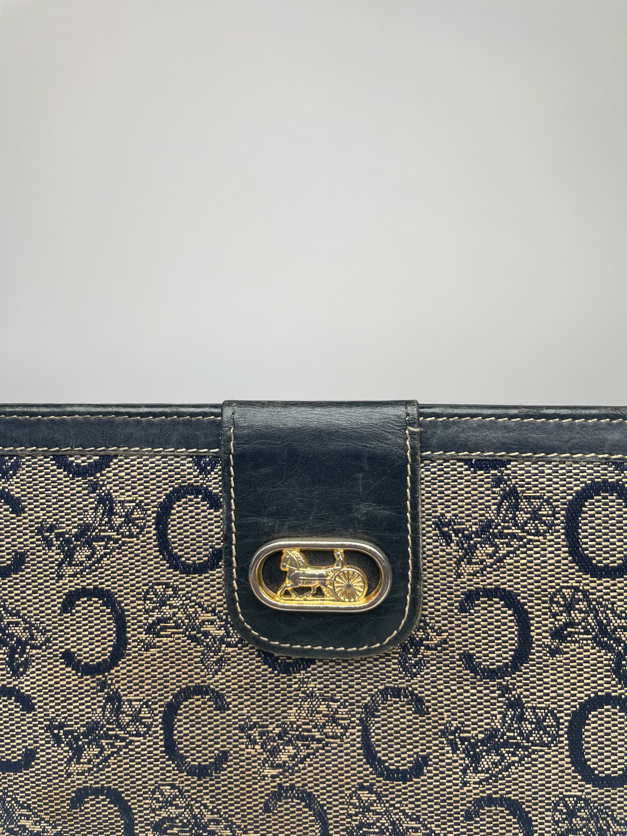 Celine Vintage Paris Leather Wallet Black Grey Size ONE SIZE - 10 Thumbnail