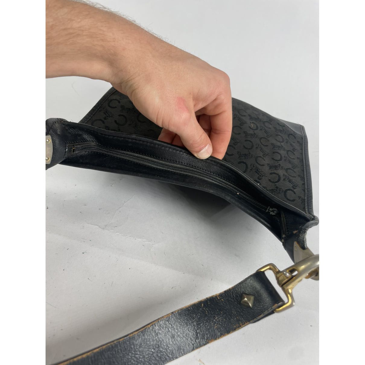Celine SAC 16 BESACE Black Leather Handbag Size ONE SIZE - 4 Thumbnail