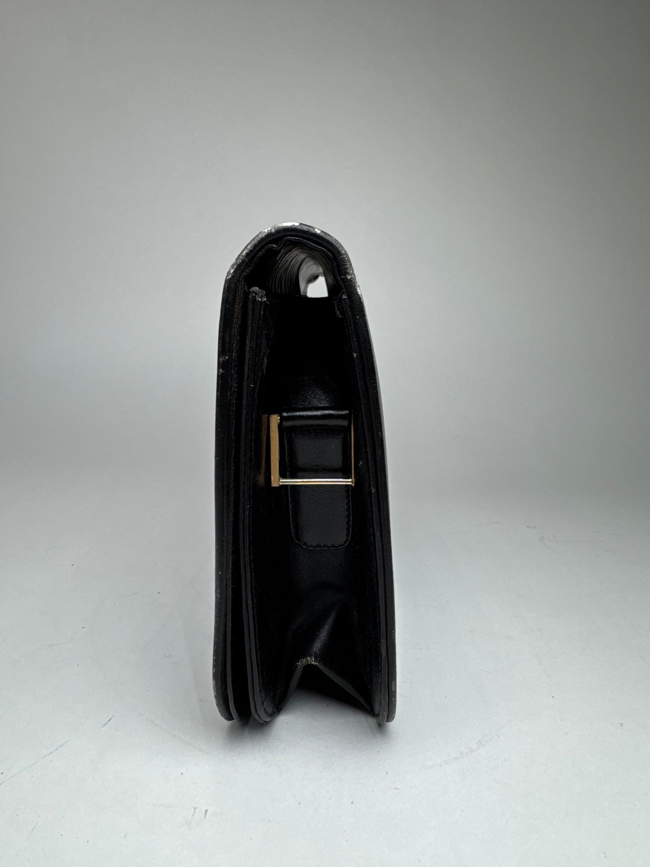 Givenchy Vintage Leather Clutch Black Size ONE SIZE - 3 Thumbnail