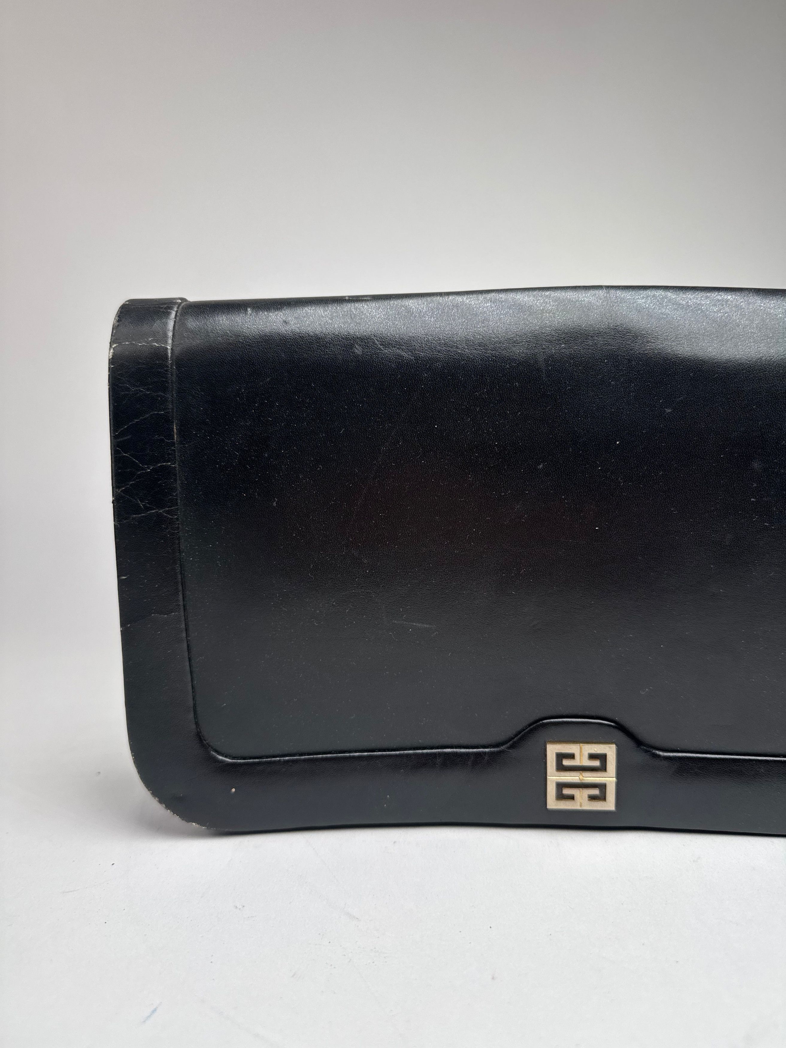 Givenchy Vintage Leather Clutch Black Size ONE SIZE - 10 Thumbnail