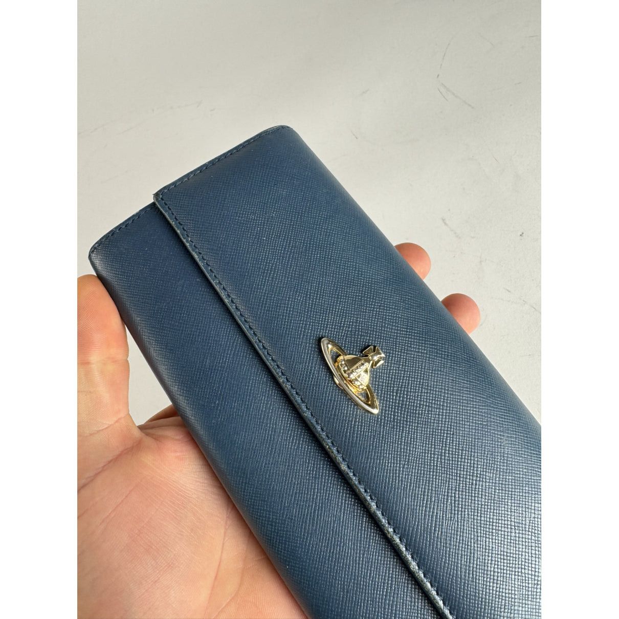 Vivienne Westwood Blue Leather Wallet Size ONE SIZE - 3 Thumbnail