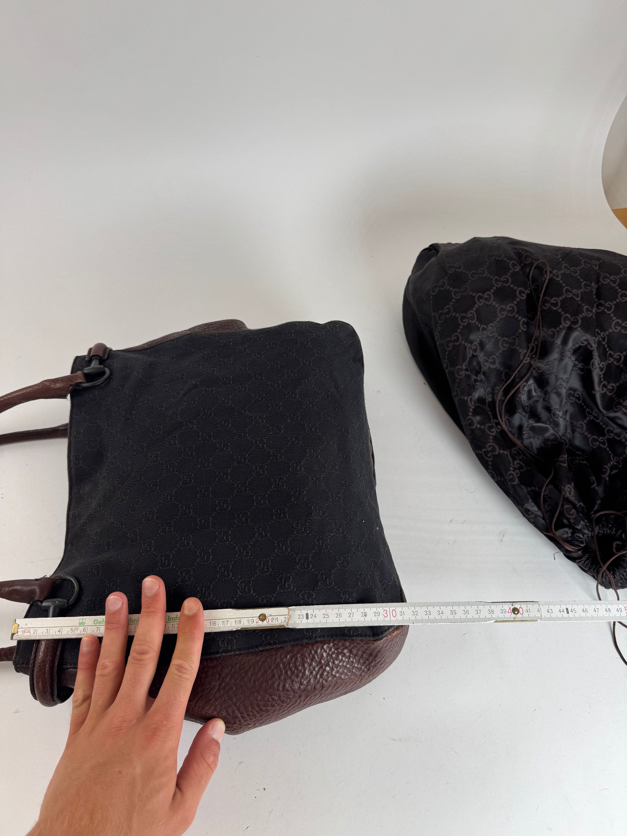 Gucci Vintage Monogramm Bah Black Brown Size ONE SIZE - 14 Thumbnail