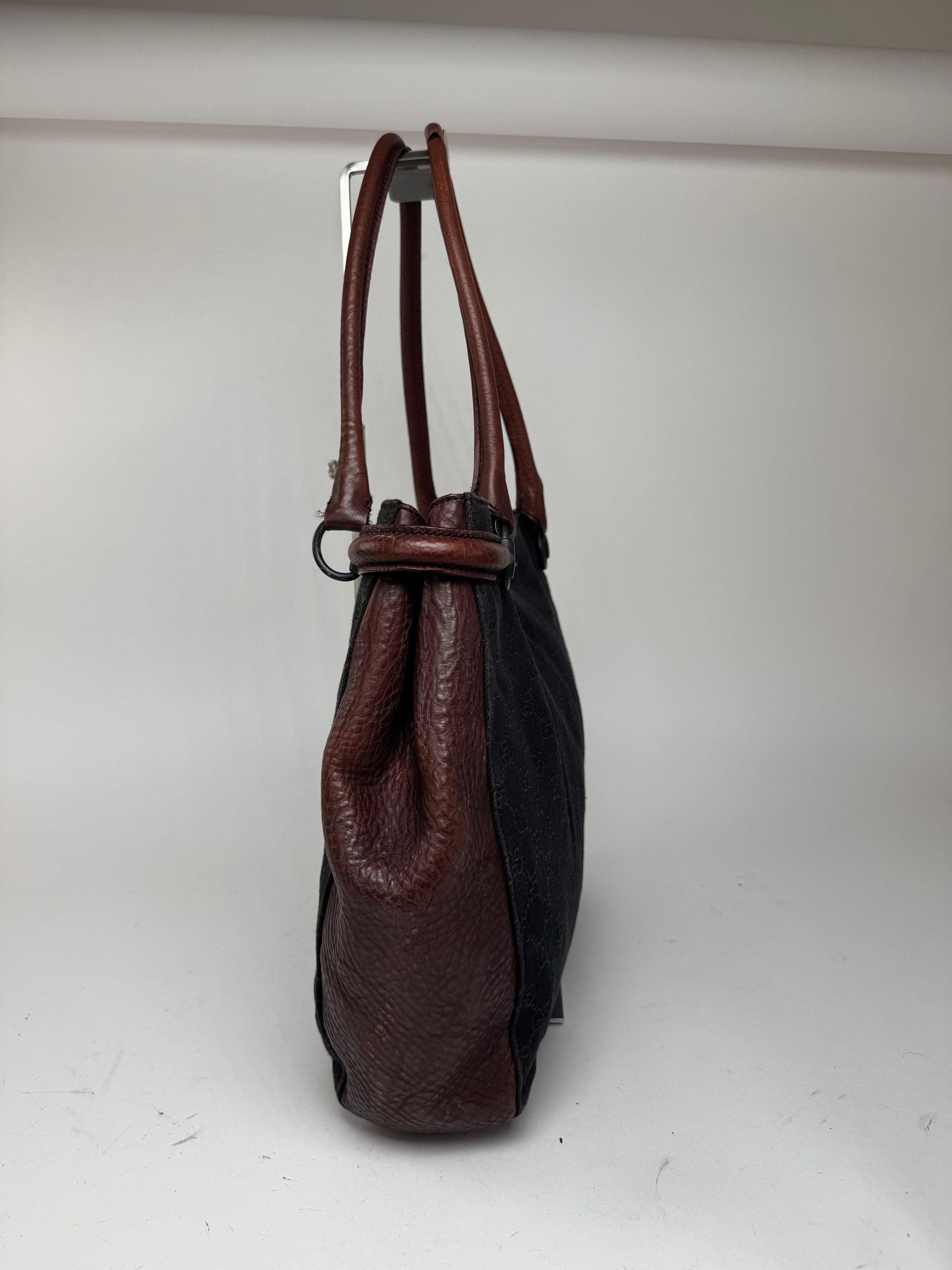 Gucci Vintage Monogramm Bah Black Brown Size ONE SIZE - 8 Thumbnail