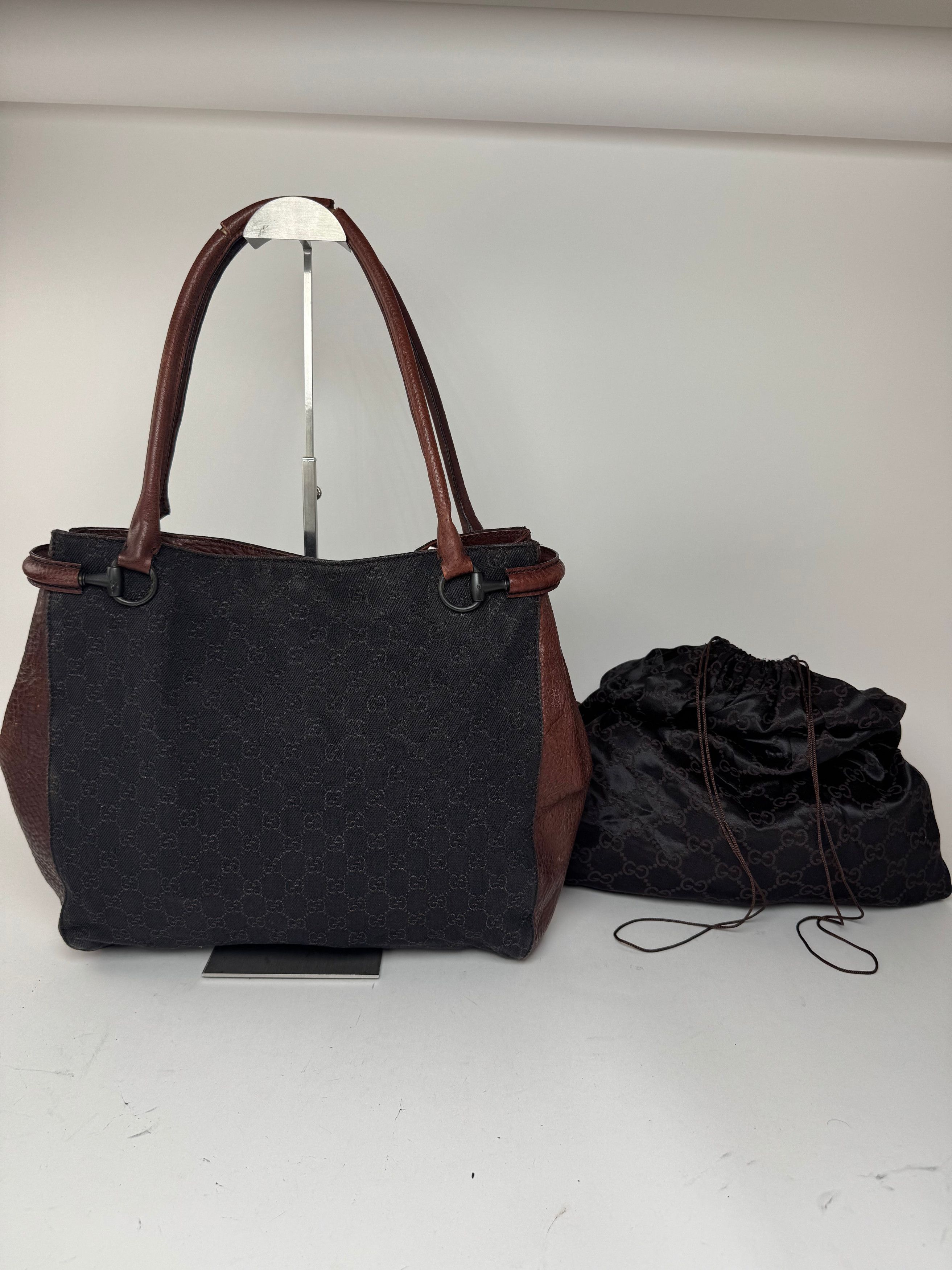 Gucci Vintage Monogramm Bah Black Brown Size ONE SIZE - 2 Thumbnail