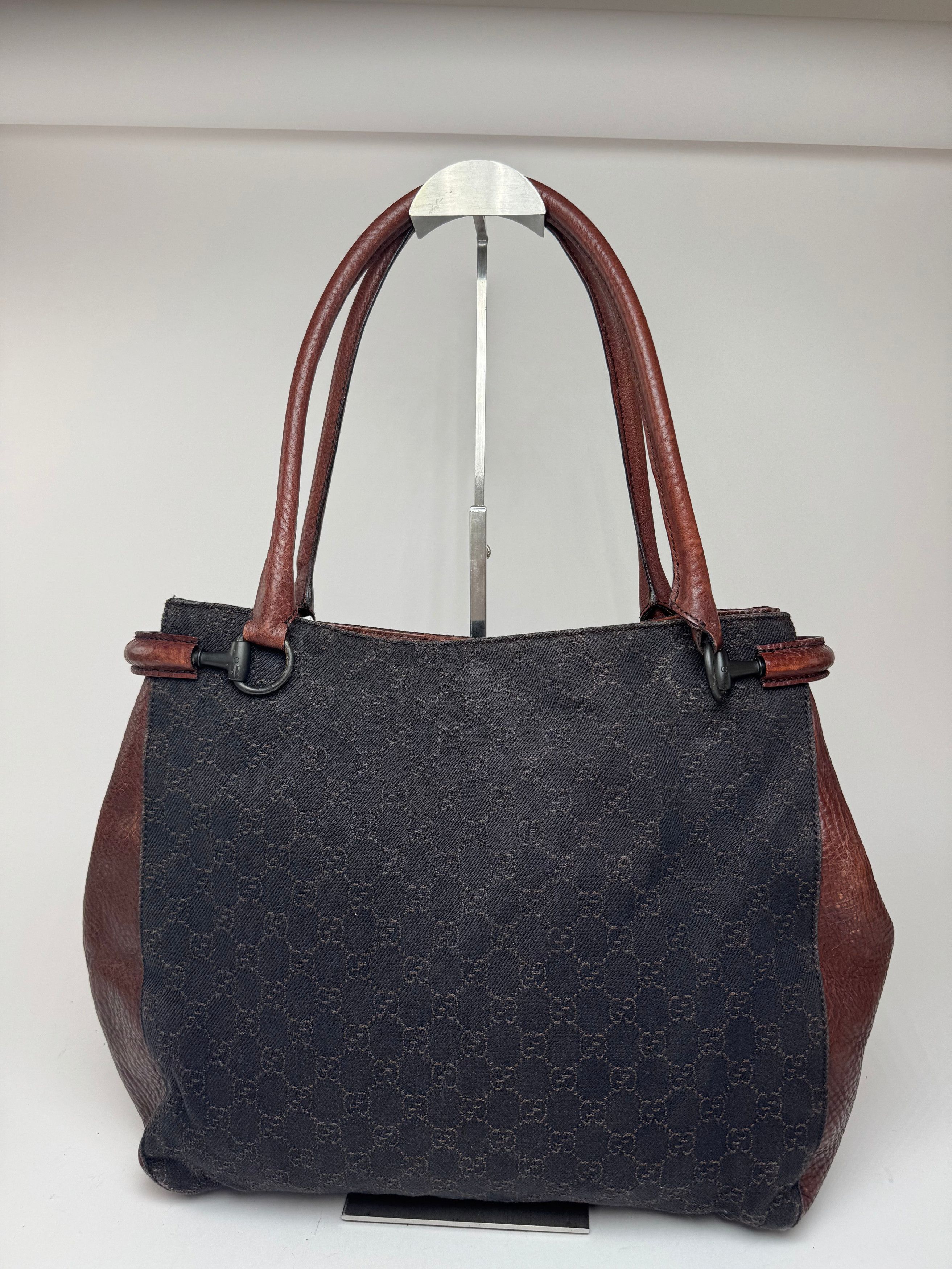 Gucci Vintage Monogramm Bah Black Brown Size ONE SIZE - 9 Thumbnail
