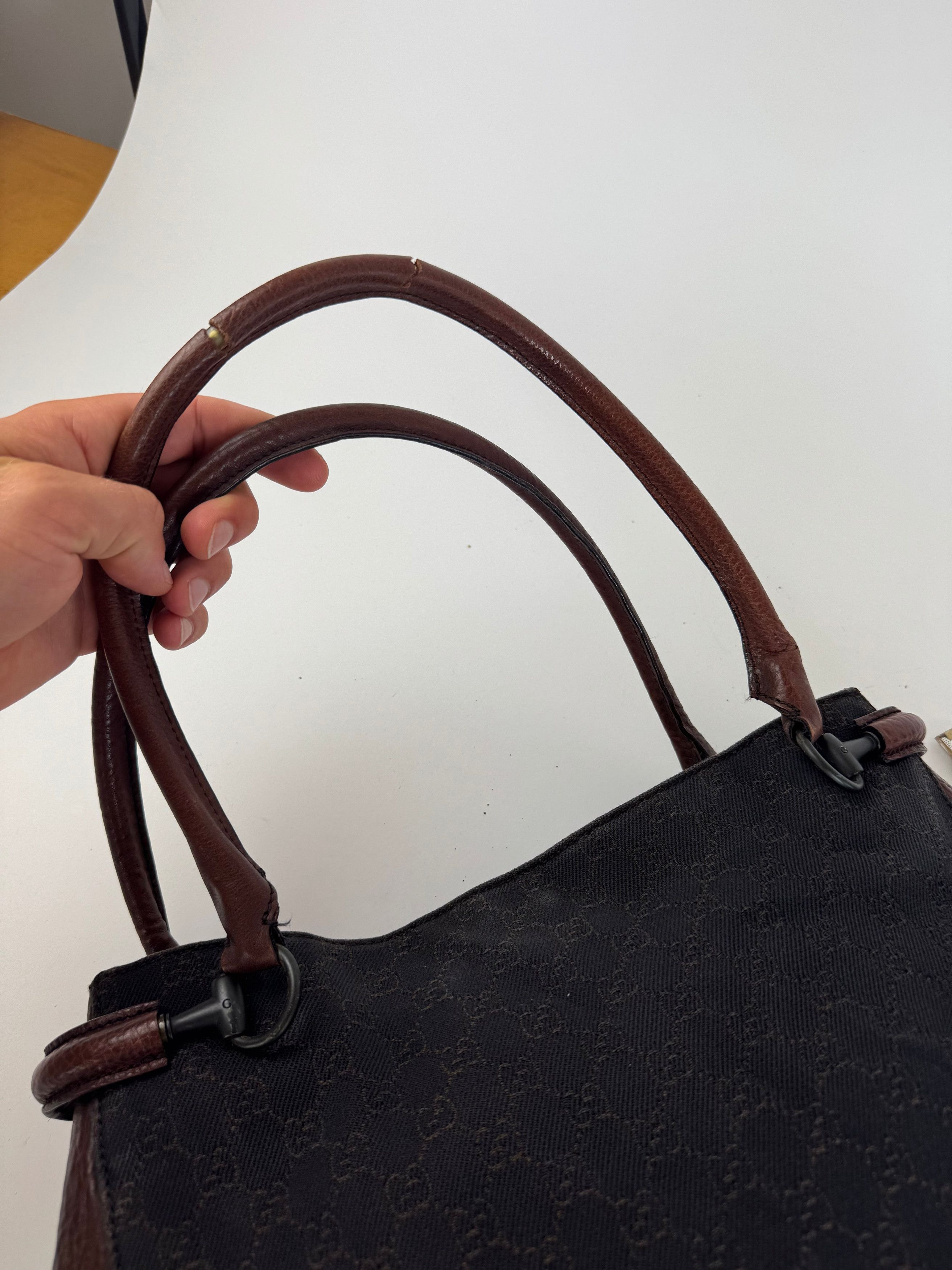 Gucci Vintage Monogramm Bah Black Brown Size ONE SIZE - 15 Thumbnail