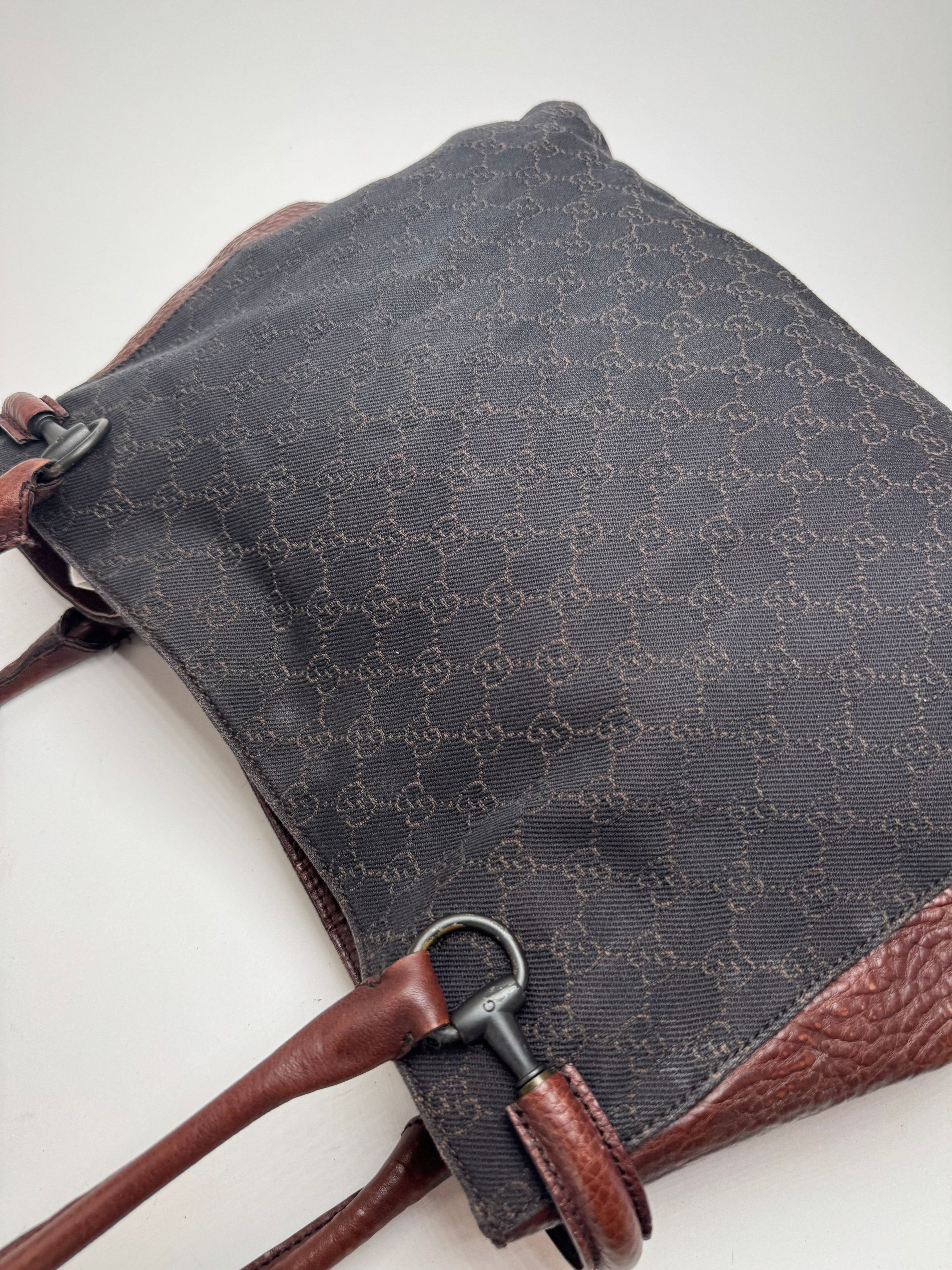 Gucci Vintage Monogramm Bah Black Brown Size ONE SIZE - 11 Thumbnail