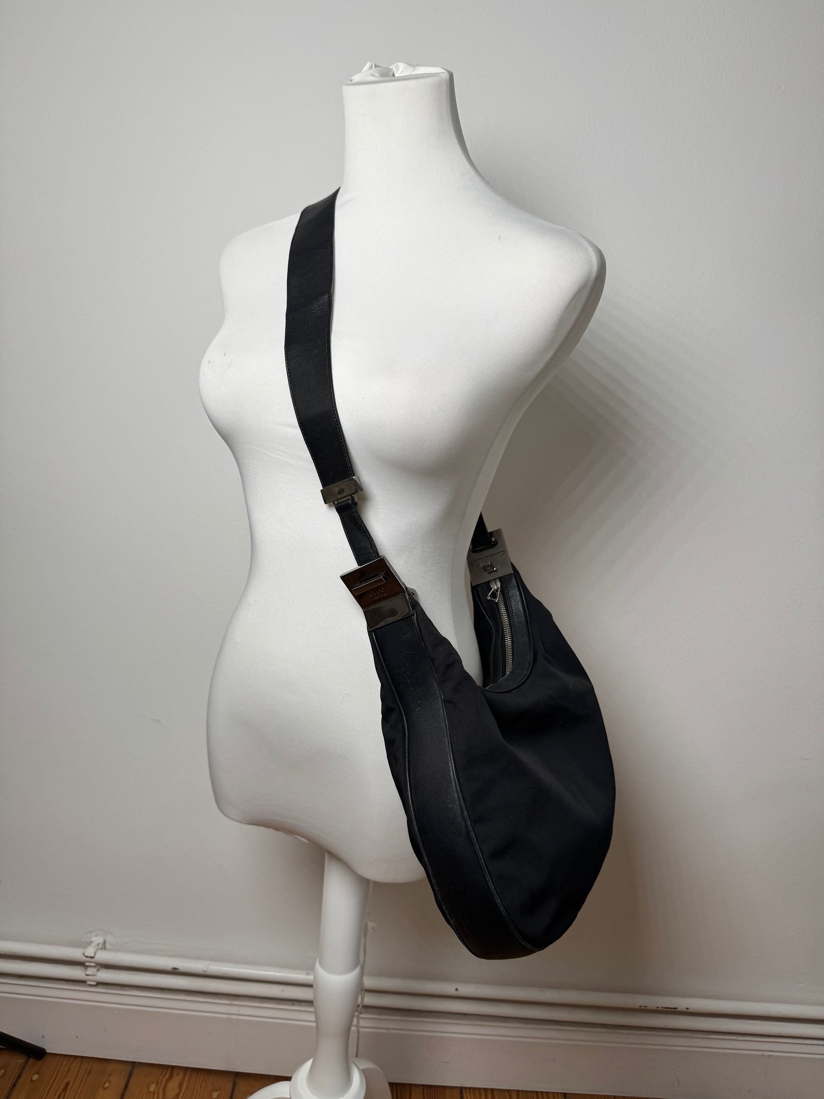 Gucci Vintage Tom Ford 2Way Handbag canvas leather black Size ONE SIZE - 14 Thumbnail