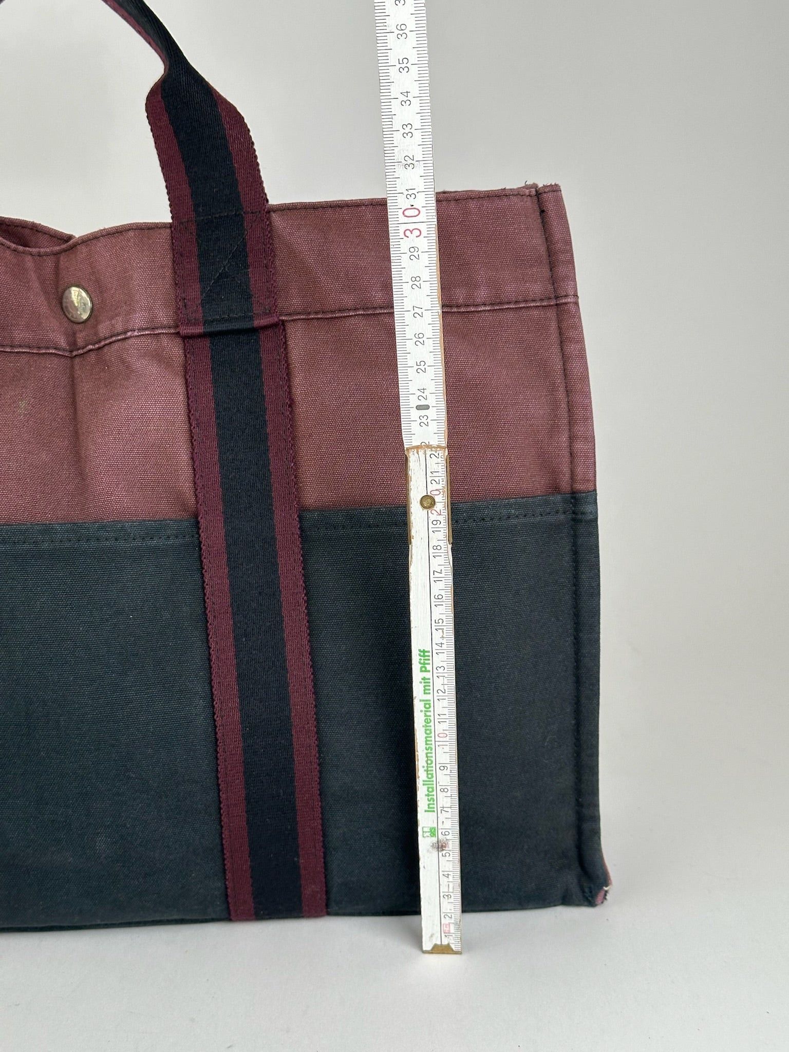 Other Vintage Hermes Canvas Shopper Purple Black Size ONE SIZE - 5 Thumbnail