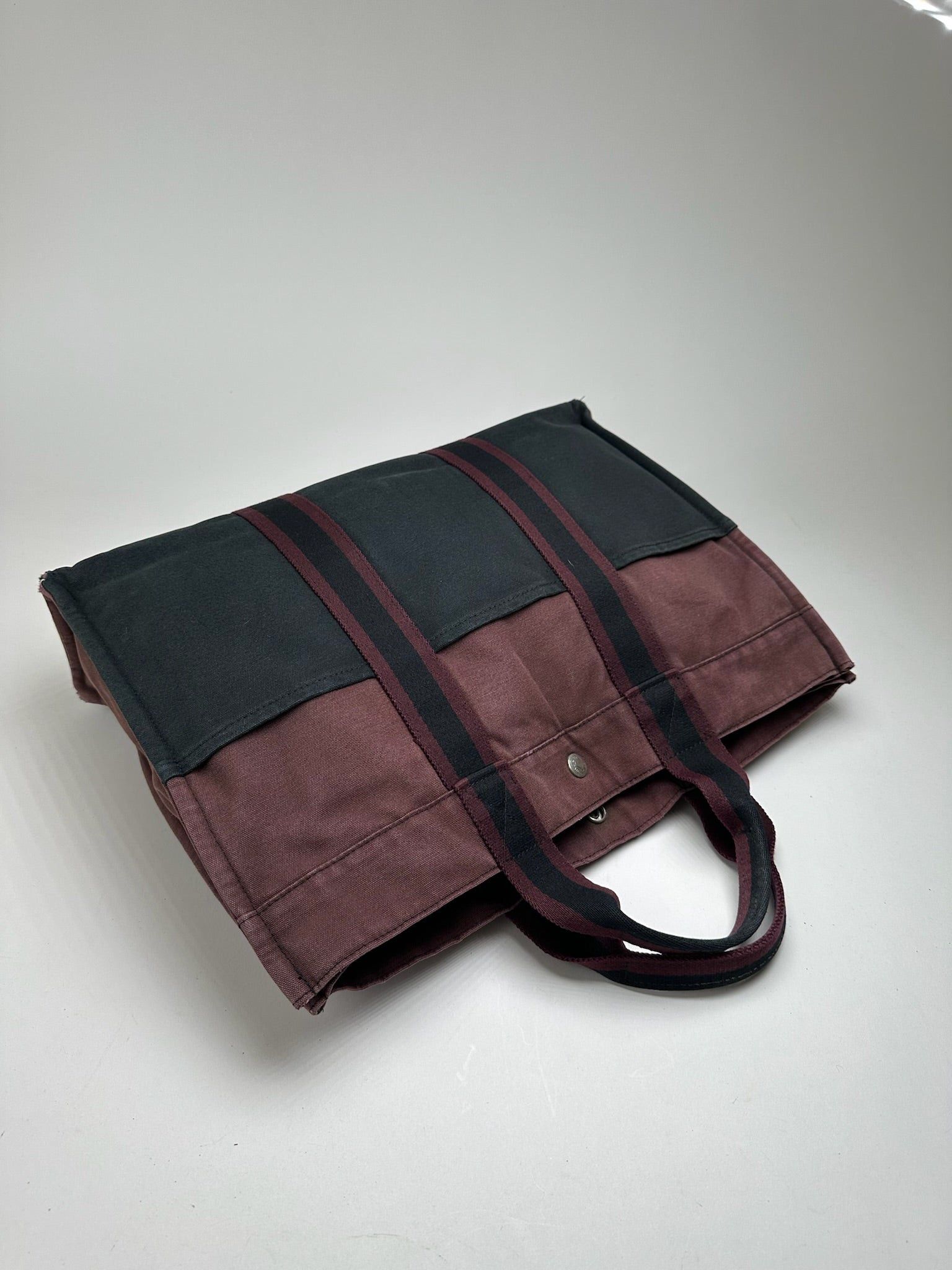Other Vintage Hermes Canvas Shopper Purple Black Size ONE SIZE - 3 Thumbnail