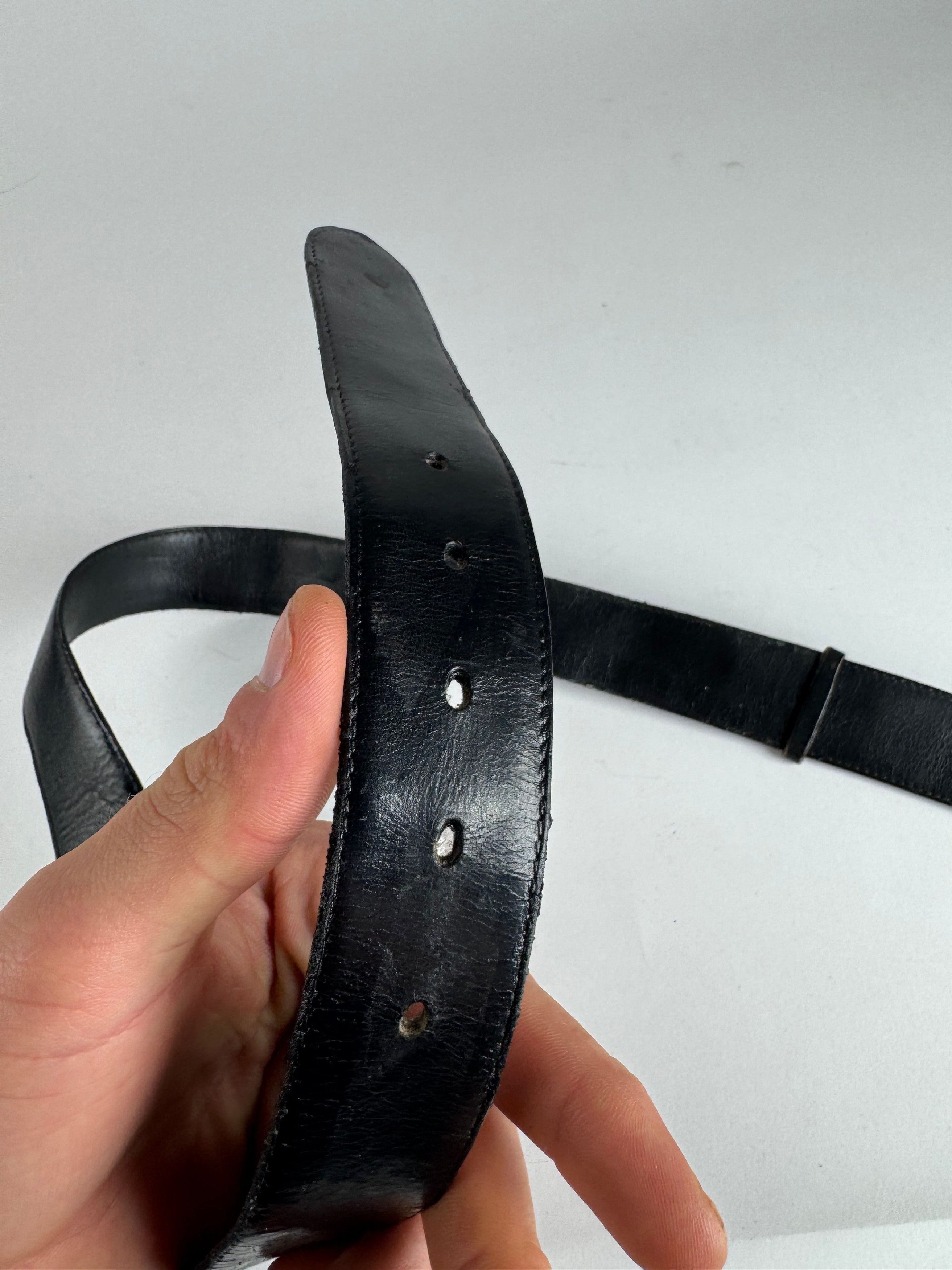 Celine Vintage Paris Triomphe Leather Belt Size ONE SIZE - 4 Thumbnail