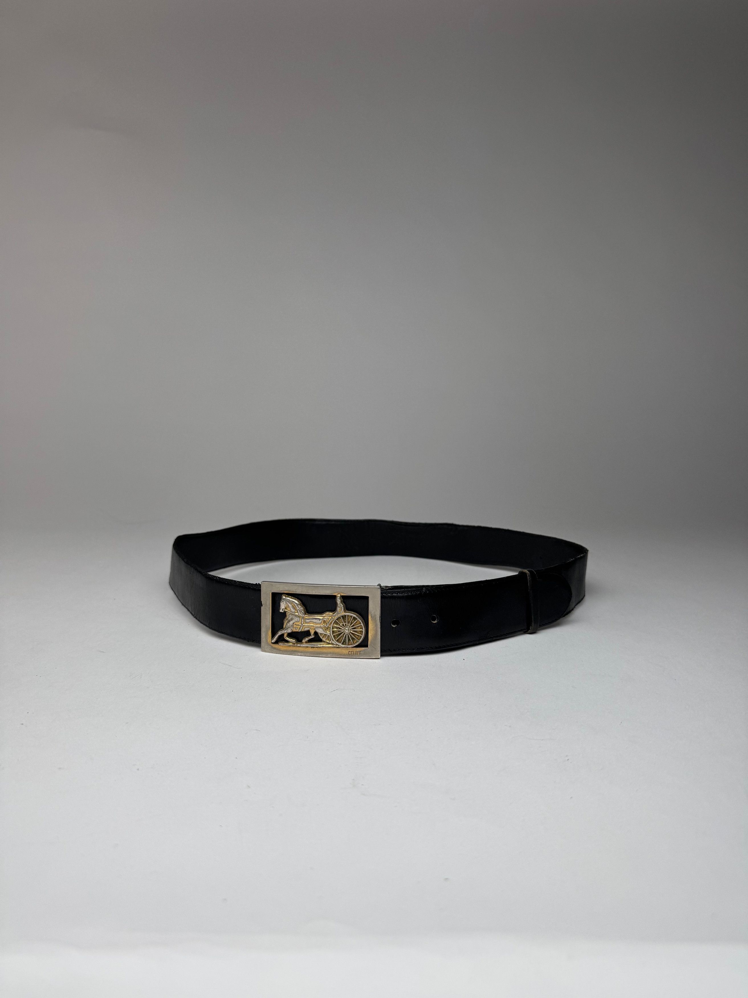 Celine Vintage Paris Triomphe Leather Belt Size ONE SIZE - 5 Thumbnail