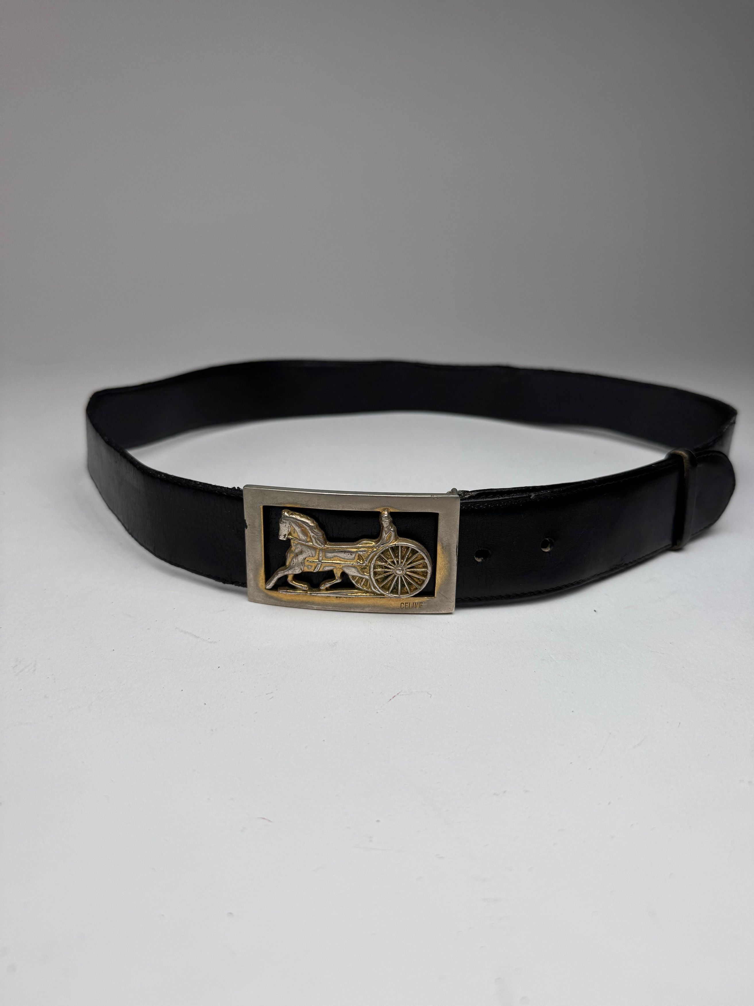 Celine Vintage Paris Triomphe Leather Belt Size ONE SIZE - 8 Thumbnail