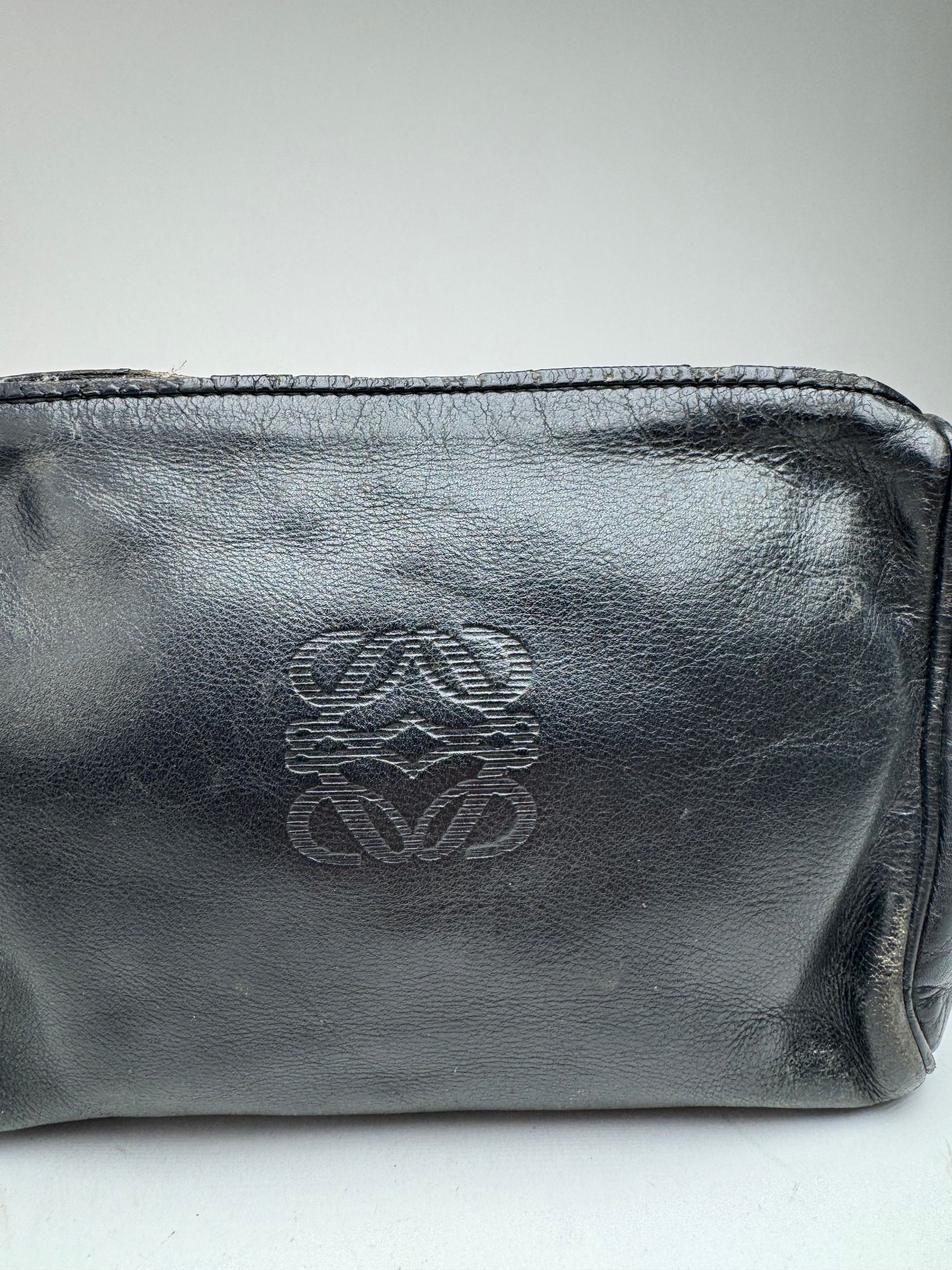 Loewe Vintage Madrid Leather clutch black Size ONE SIZE - 3 Thumbnail