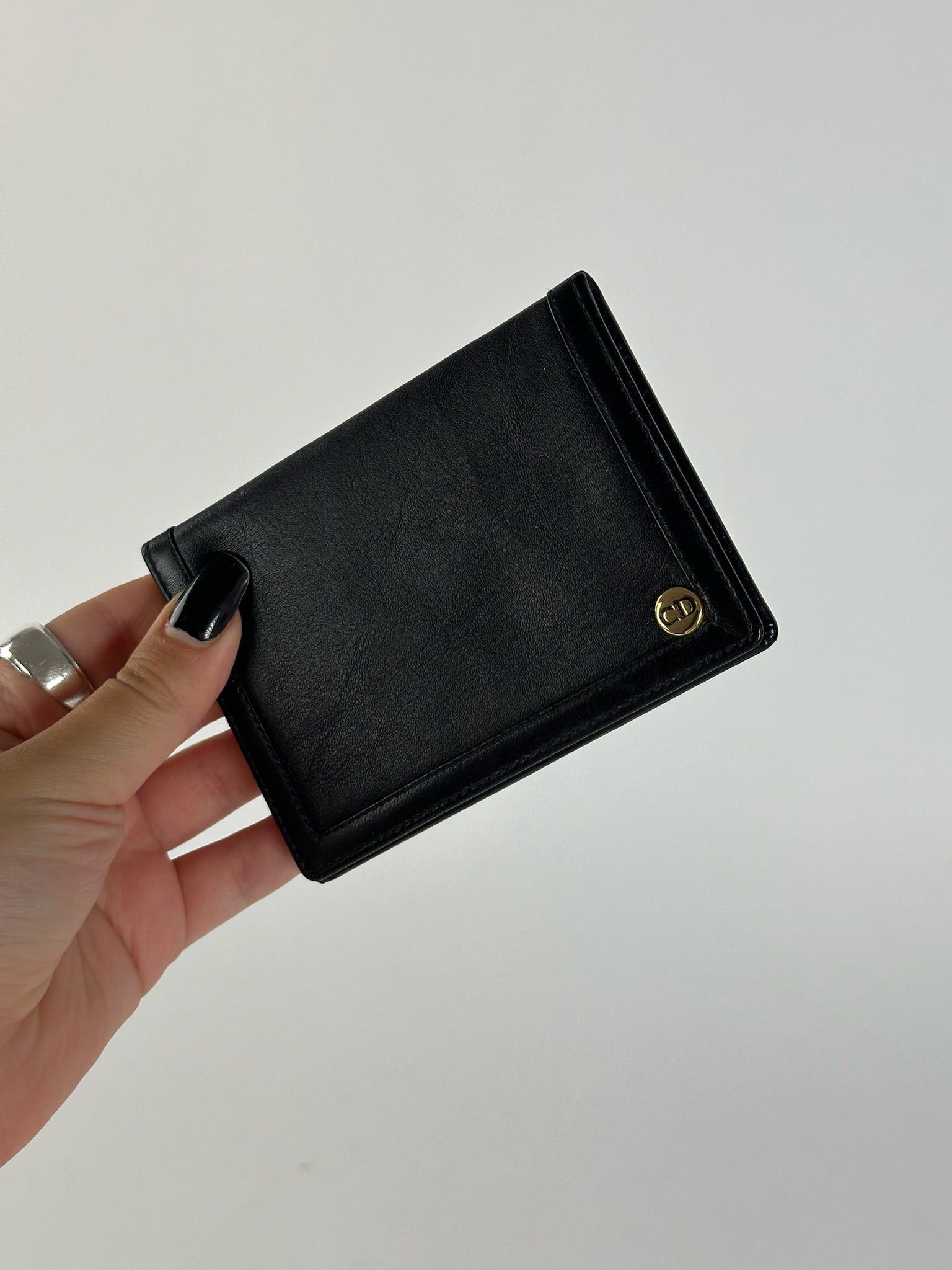Dior Vintage leather card holder black Size ONE SIZE - 7 Thumbnail