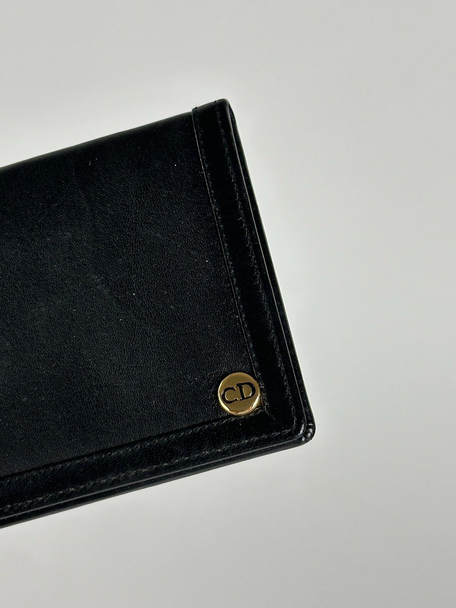 Dior Vintage leather card holder black Size ONE SIZE - 3 Thumbnail