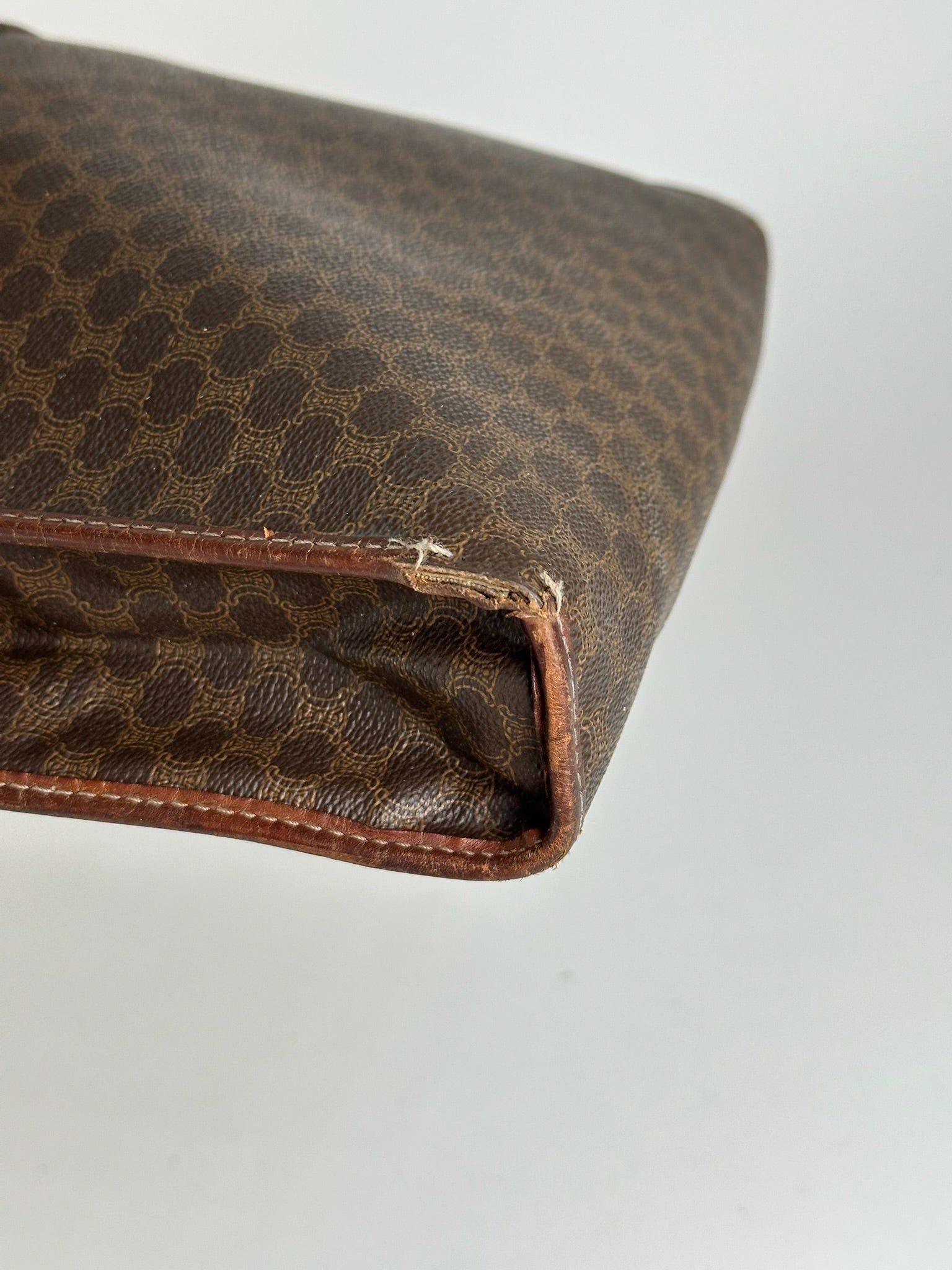 Celine Vintage Paris Leather monogram Clutch brown Size ONE SIZE - 5 Thumbnail