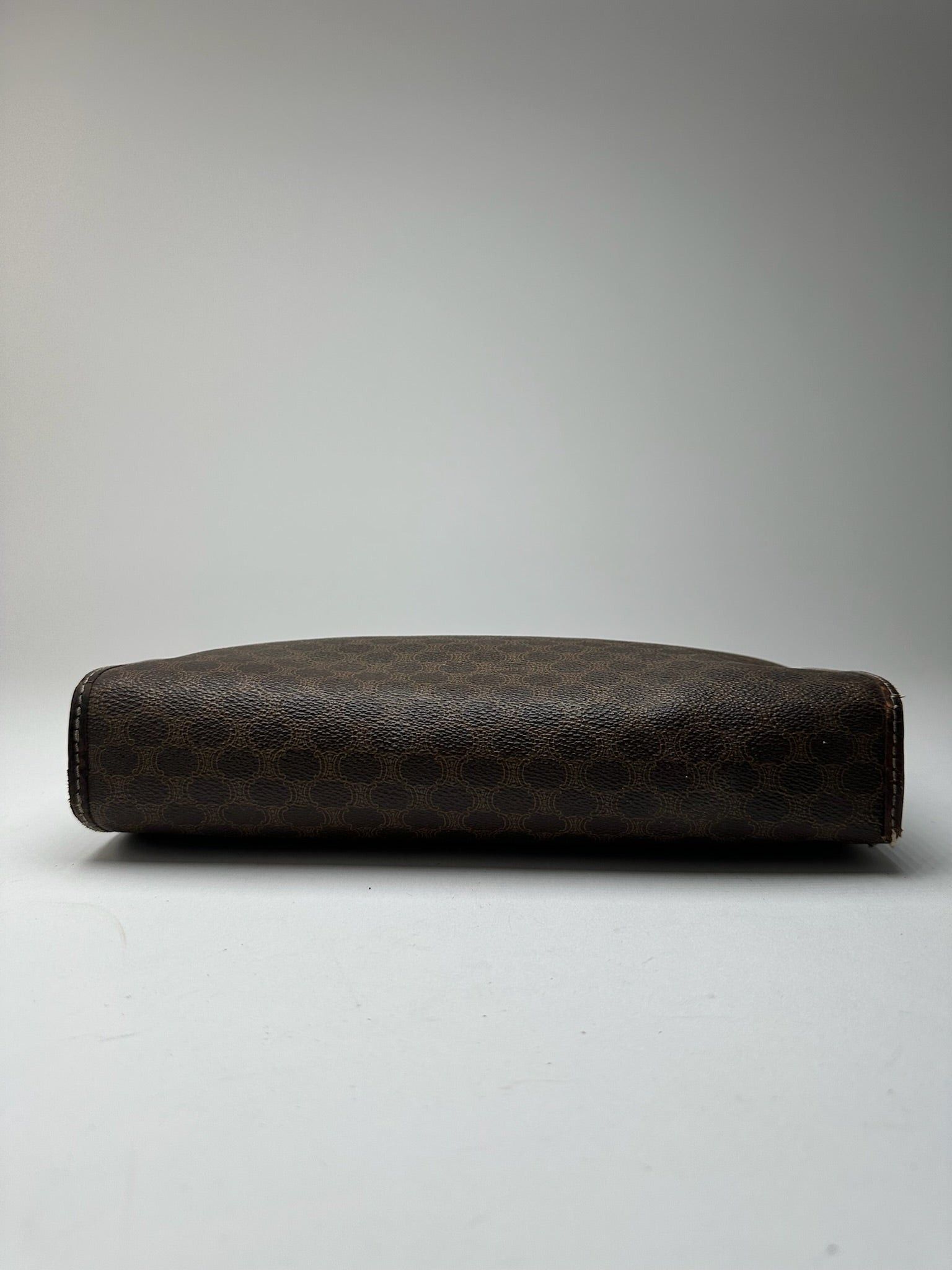 Celine Vintage Paris Leather monogram Clutch brown Size ONE SIZE - 4 Thumbnail