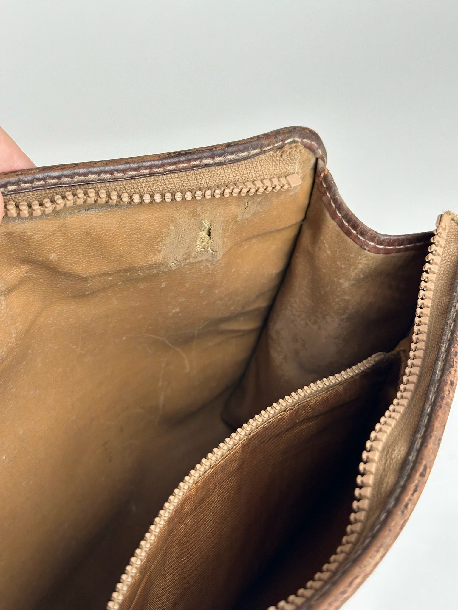 Celine Vintage Paris Leather monogram Clutch brown Size ONE SIZE - 7 Thumbnail