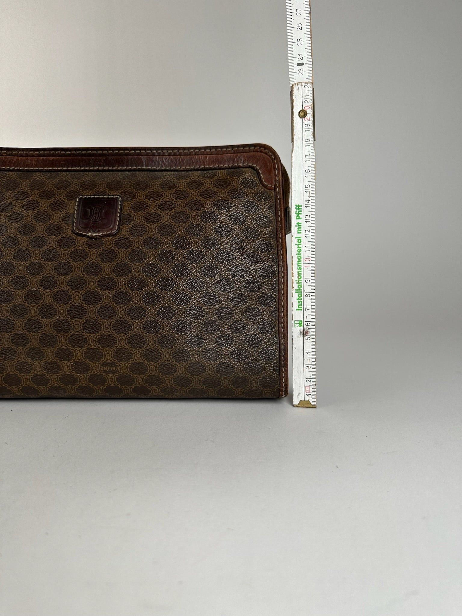 Celine Vintage Paris Leather monogram Clutch brown Size ONE SIZE - 12 Thumbnail