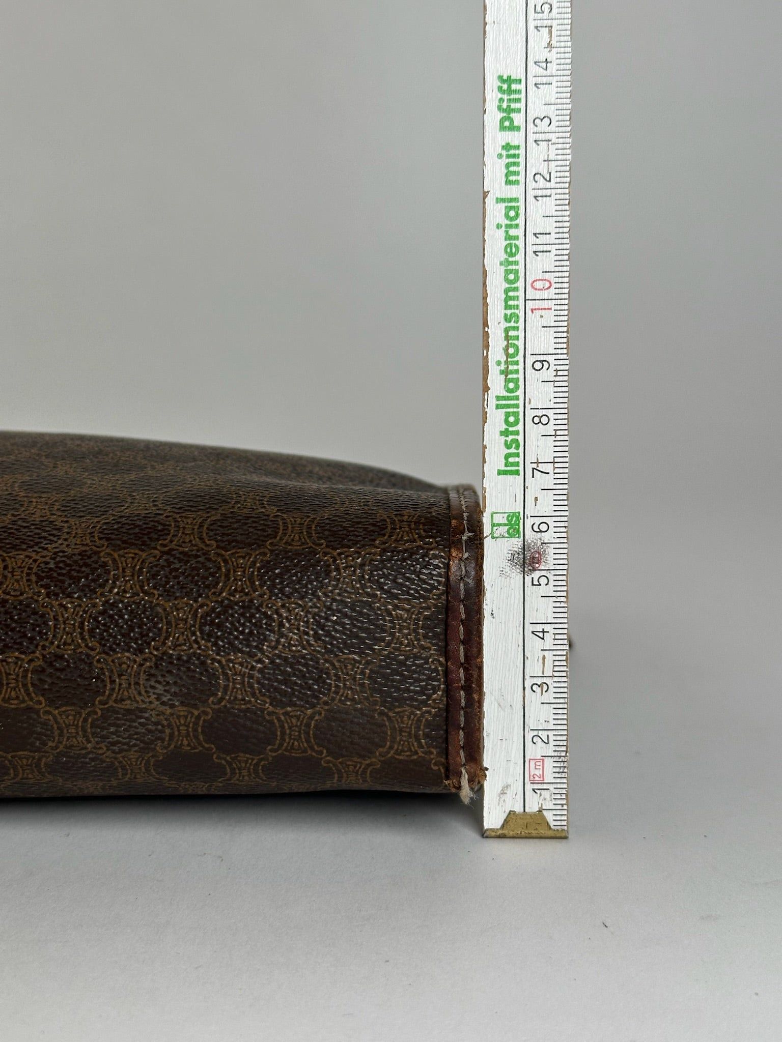 Celine Vintage Paris Leather monogram Clutch brown Size ONE SIZE - 3 Thumbnail