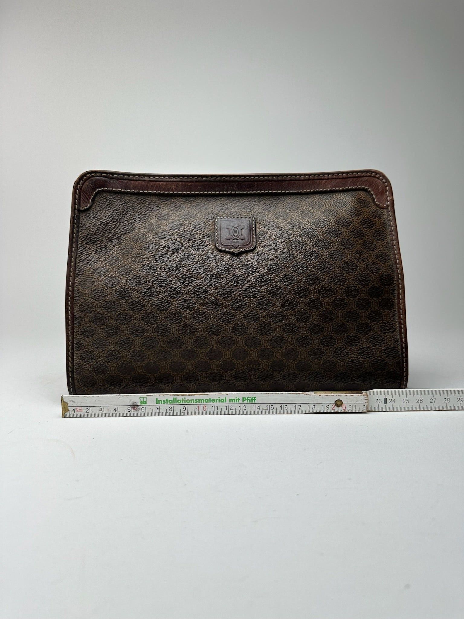 Celine Vintage Paris Leather monogram Clutch brown Size ONE SIZE - 13 Thumbnail