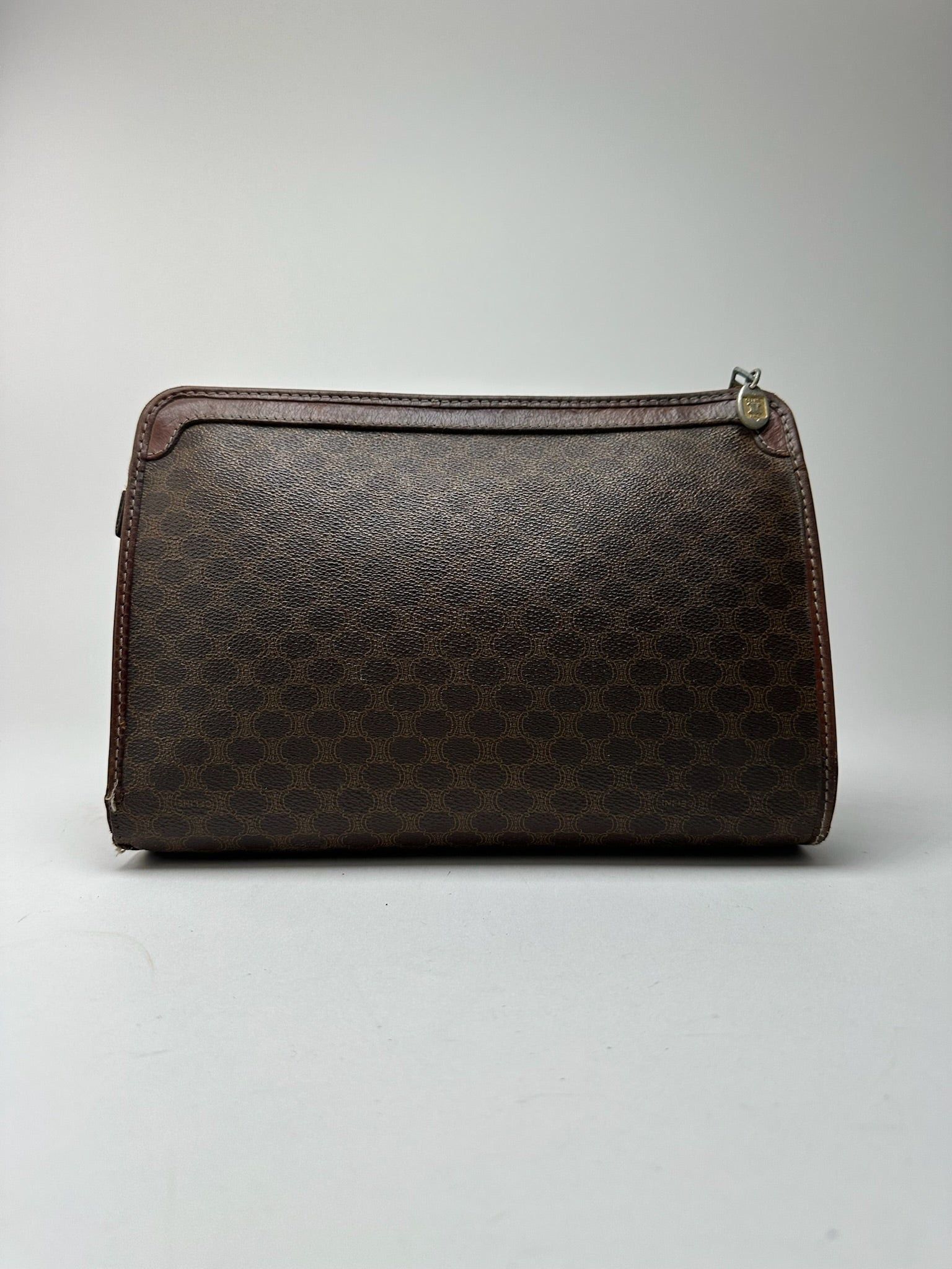 Celine Vintage Paris Leather monogram Clutch brown Size ONE SIZE - 14 Thumbnail