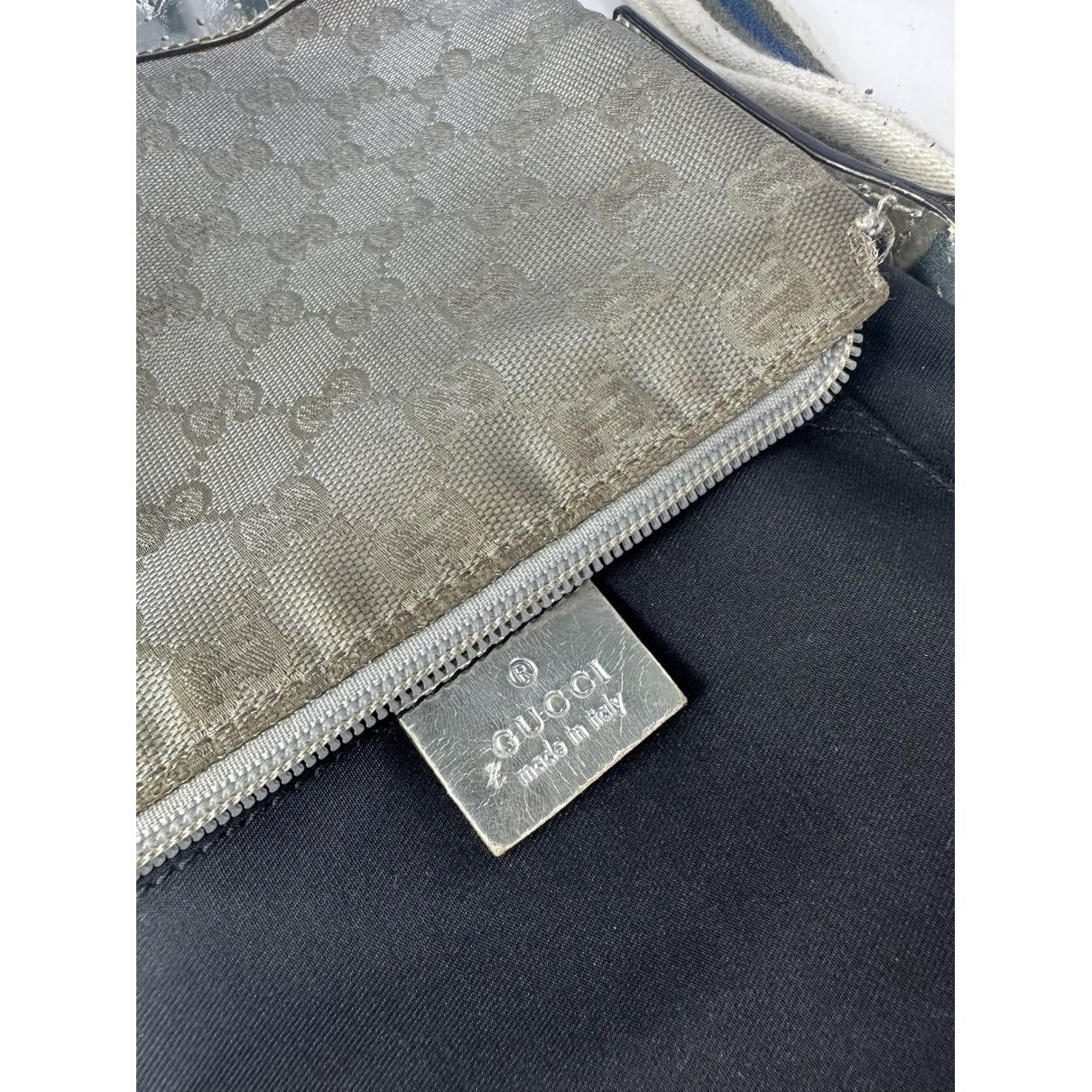 Gucci Jackie Vintage Silver Leather Handbag Size ONE SIZE - 3 Thumbnail