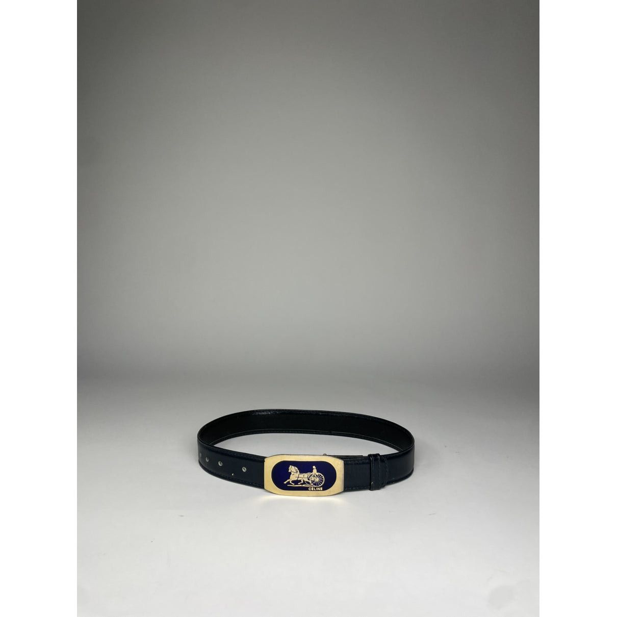 Celine Triomphe Black Leather Belt Size ONE SIZE - 5 Thumbnail