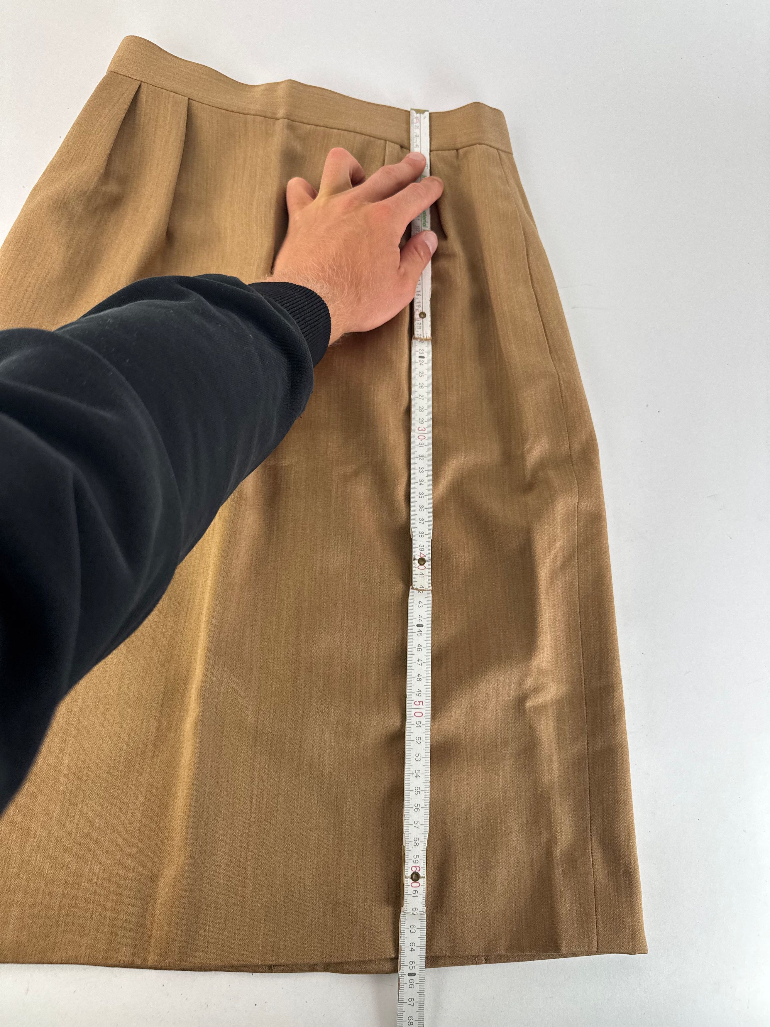 Dior Vintage Linen Skirt Brown L Size 34" / US 12 / IT 48 - 8 Thumbnail