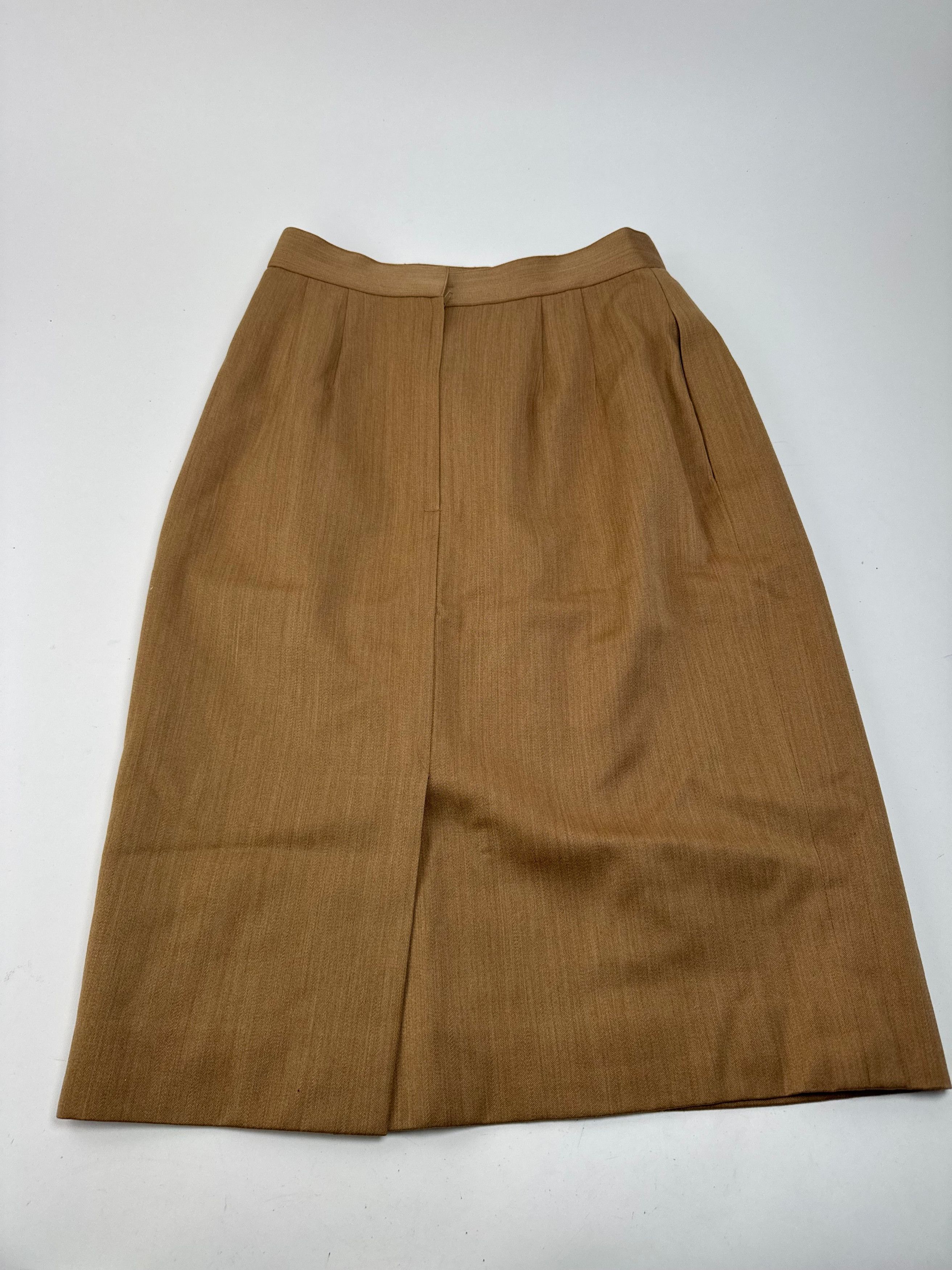 Dior Vintage Linen Skirt Brown L Size 34" / US 12 / IT 48 - 9 Thumbnail