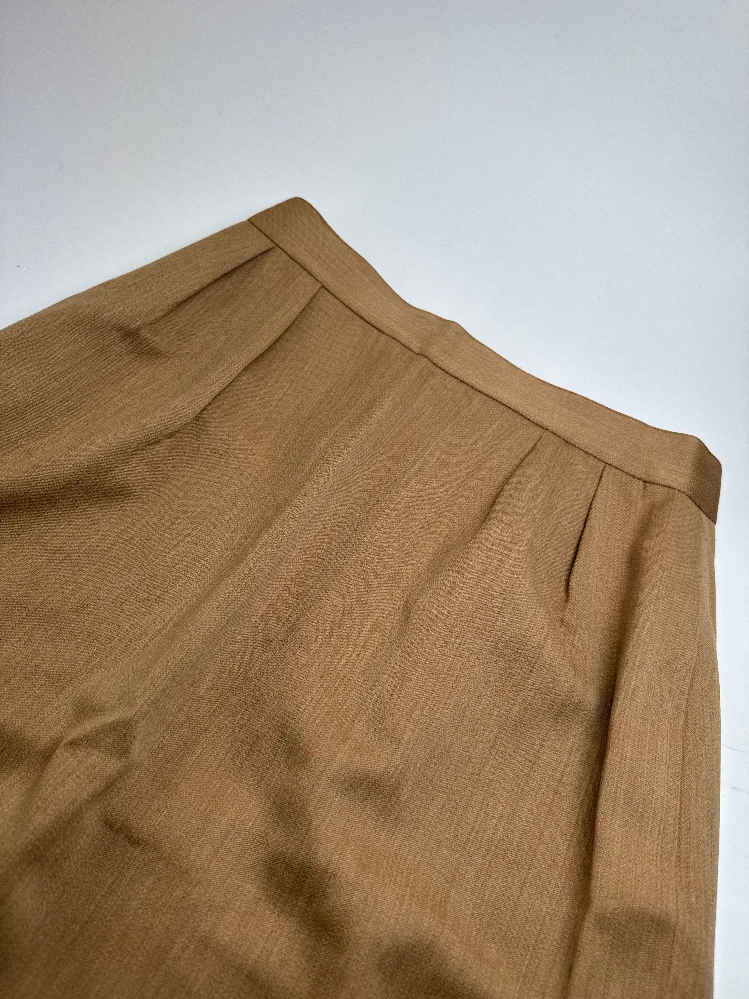 Dior Vintage Linen Skirt Brown L Size 34" / US 12 / IT 48 - 5 Thumbnail
