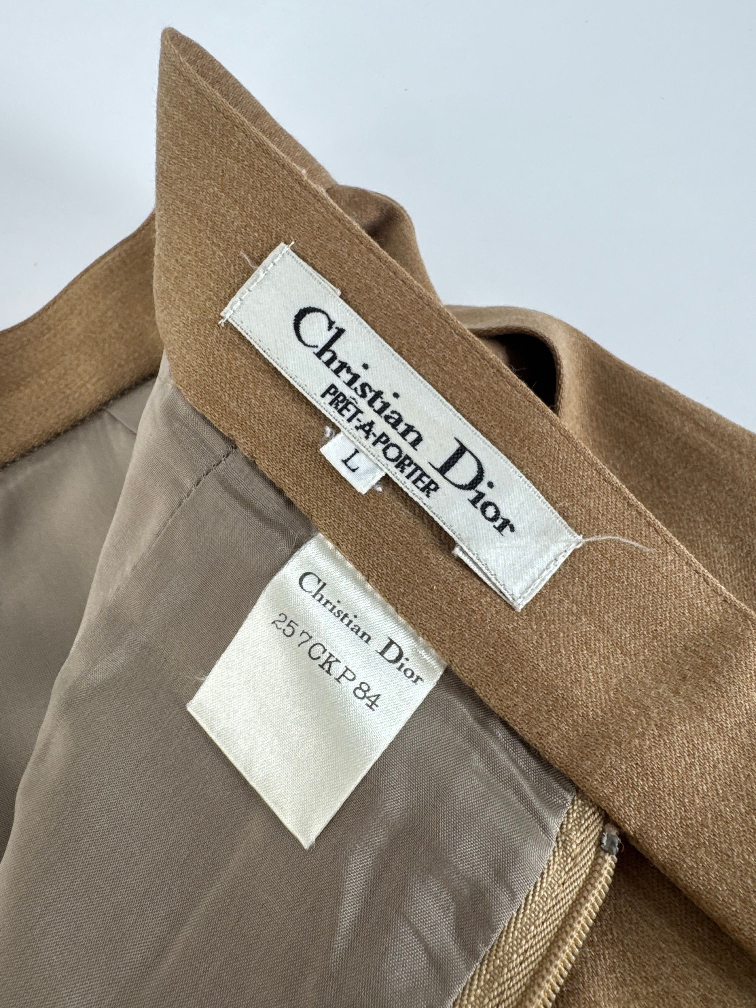 Dior Vintage Linen Skirt Brown L Size 34" / US 12 / IT 48 - 12 Thumbnail