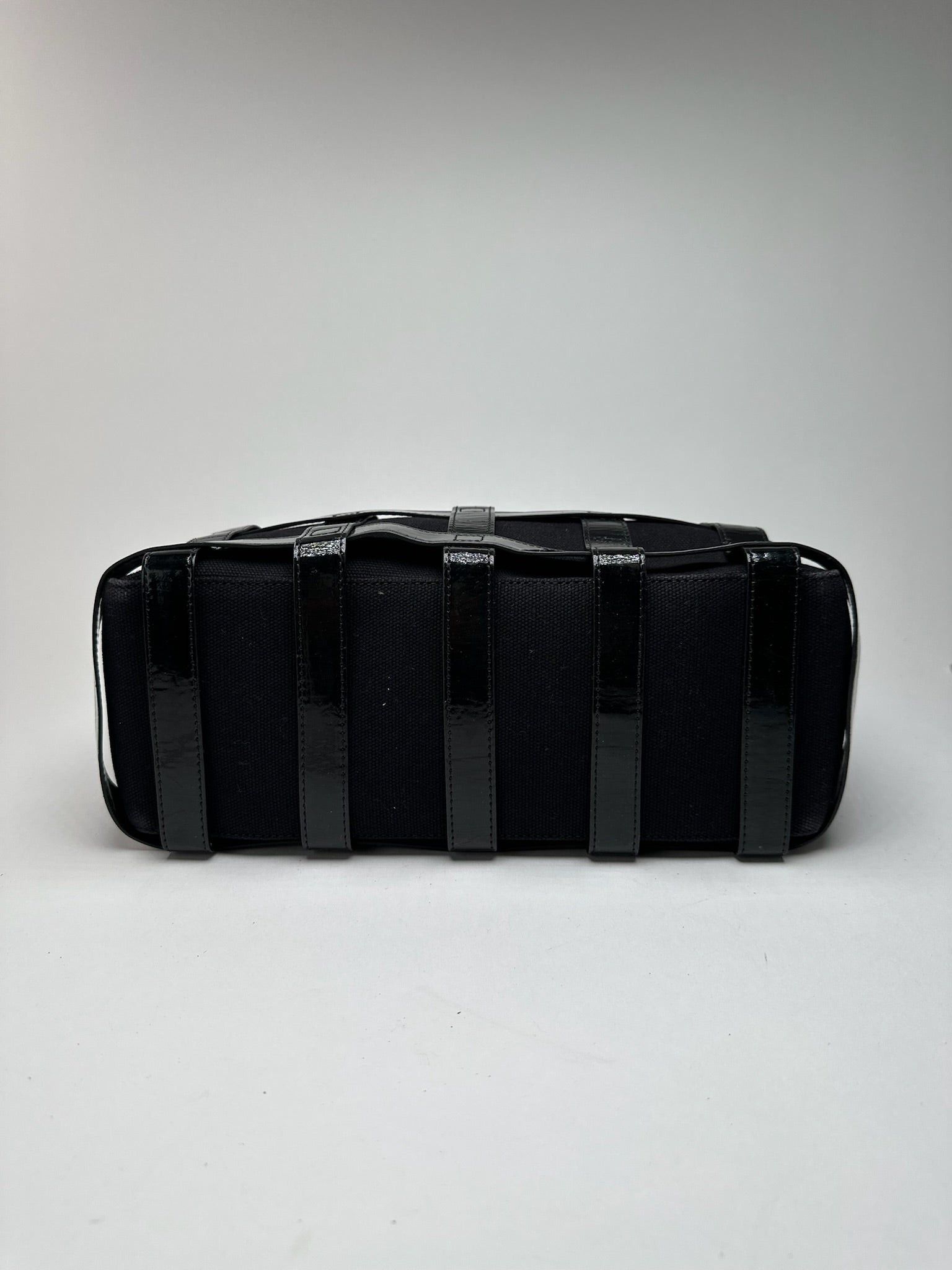 Courreges Vintage Patent Leather cage bag black Size ONE SIZE - 9 Thumbnail