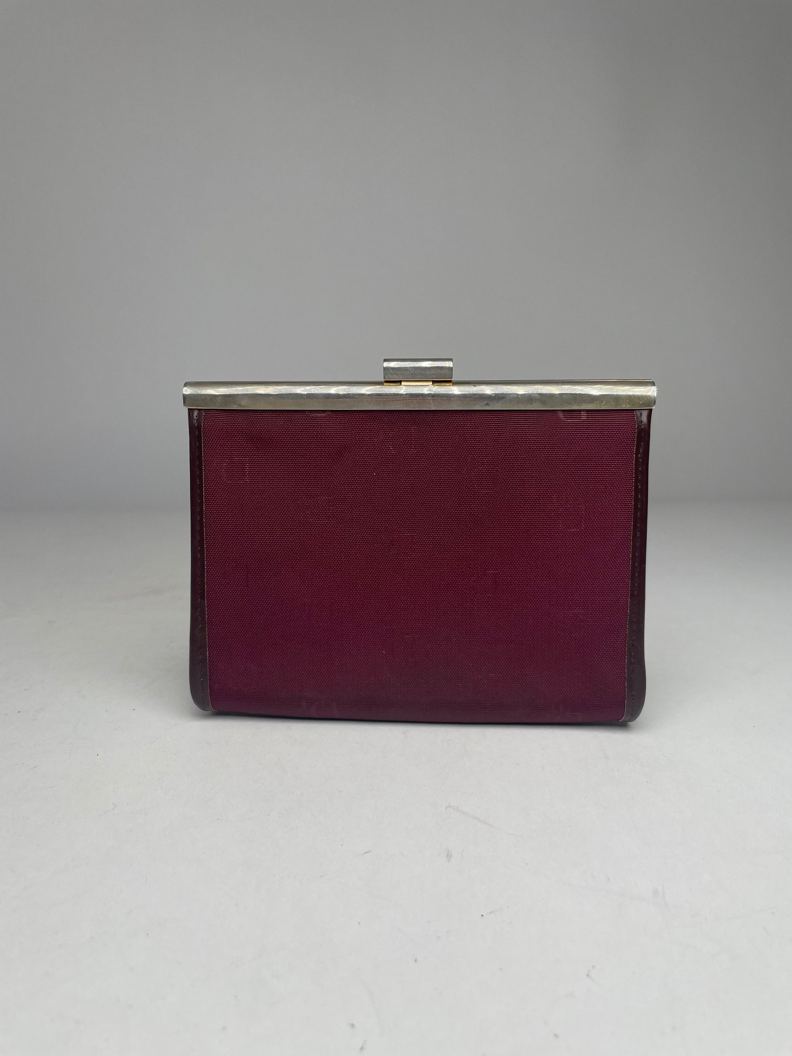 Dior Vintage Canvas Leather Clutch Dark Red Size ONE SIZE - 8 Thumbnail