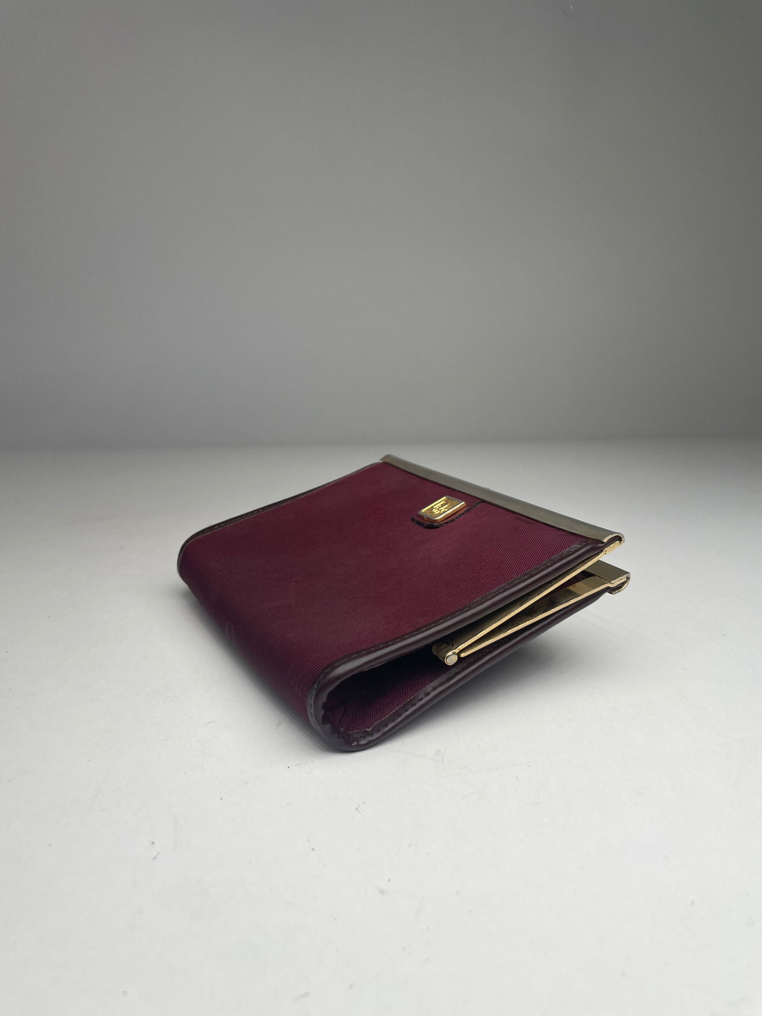 Dior Vintage Canvas Leather Clutch Dark Red Size ONE SIZE - 2 Thumbnail